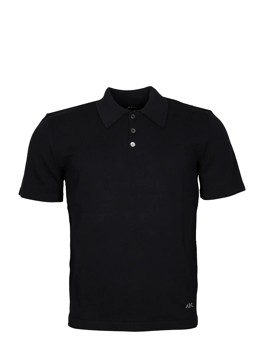 A.P.C. - Short-sleeve Polo Shirt - polo marškinėliai trumpomis rankovėmis - black - 0