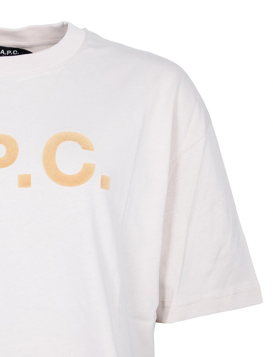 A.P.C. - T-Shirt with Print - t-shirts - pink - 2