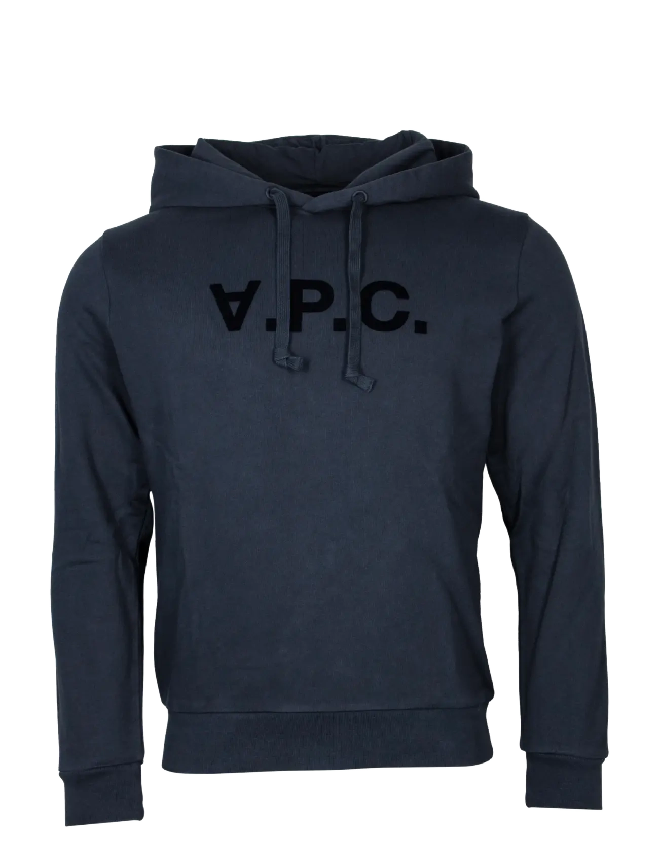 A.P.C. Velvet Logo Hoodie - Gatvės stilius - GREY / grey