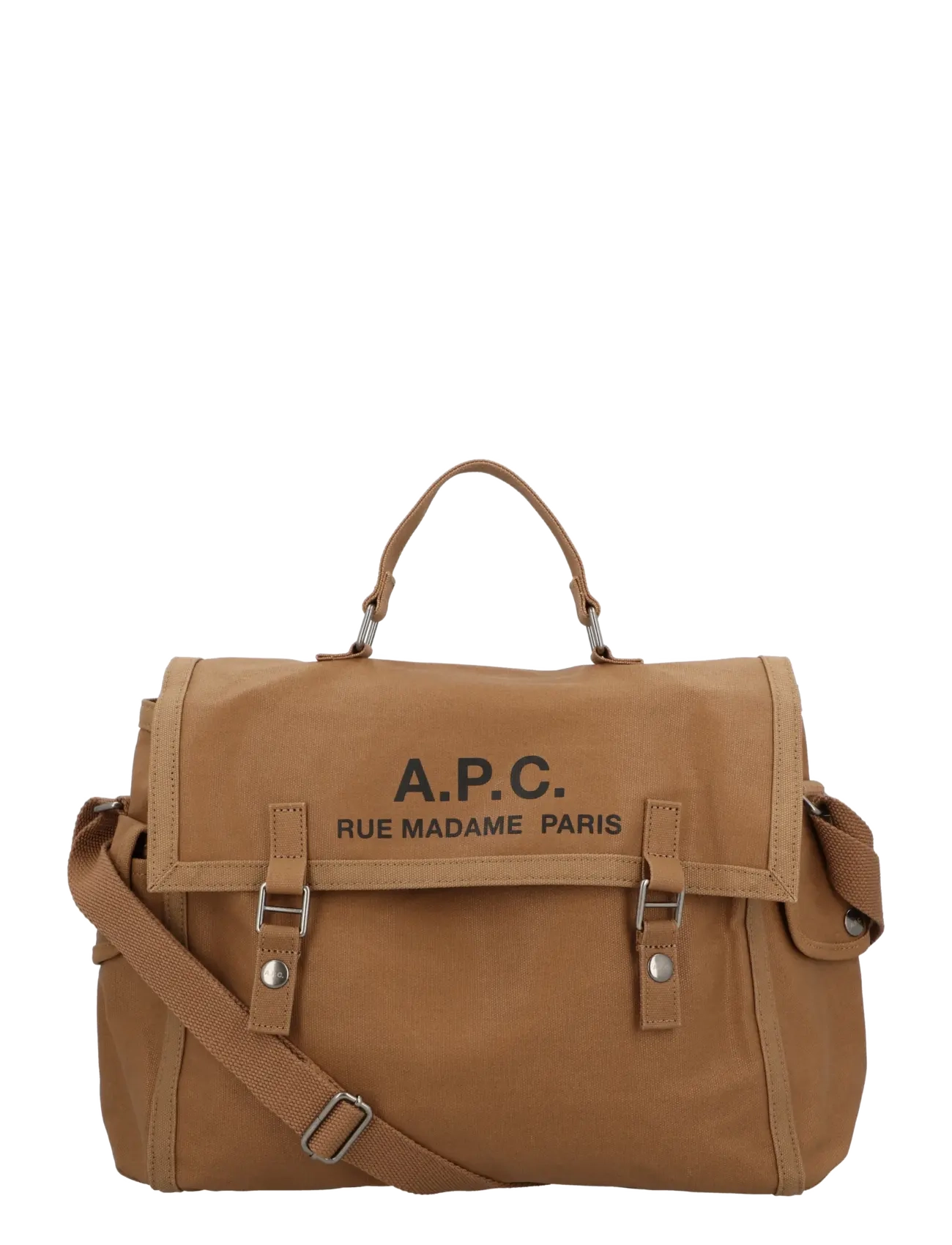 A.P.C. Flap top-handle Messenger Bag - Skuldervesker - BROWN / brown