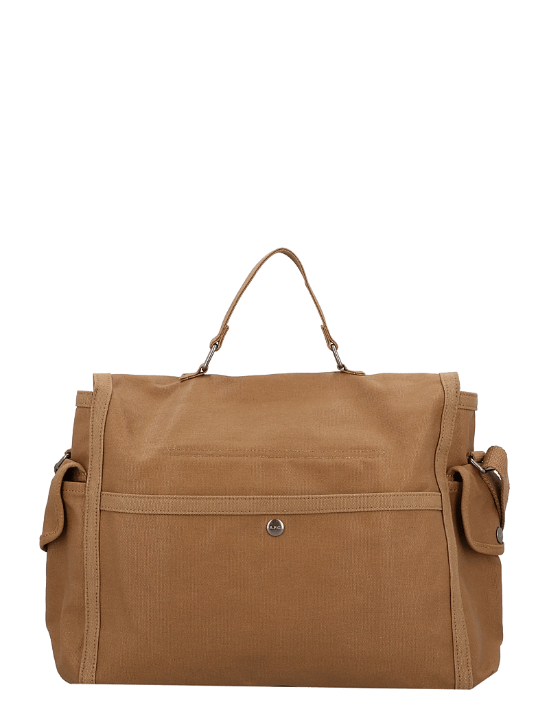 A.P.C. - Flap top-handle Messenger Bag - schultertaschen - brown - 1