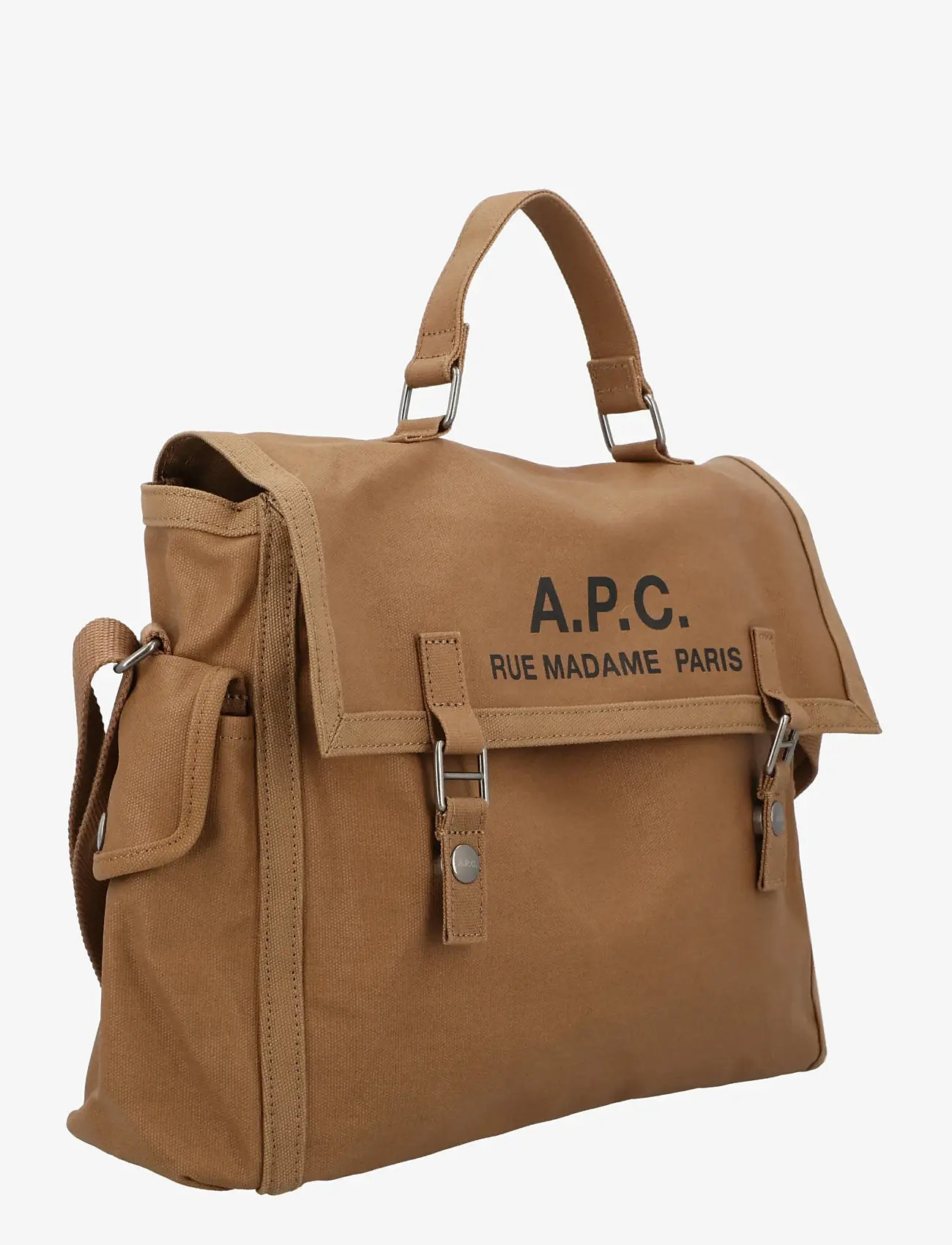 A.P.C. - Flap top-handle Messenger Bag - schultertaschen - brown - 2