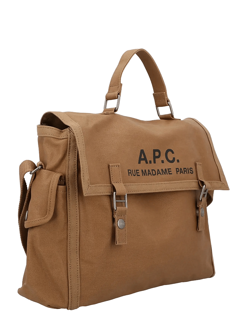 A.P.C. - Flap top-handle Messenger Bag - schultertaschen - brown - 2