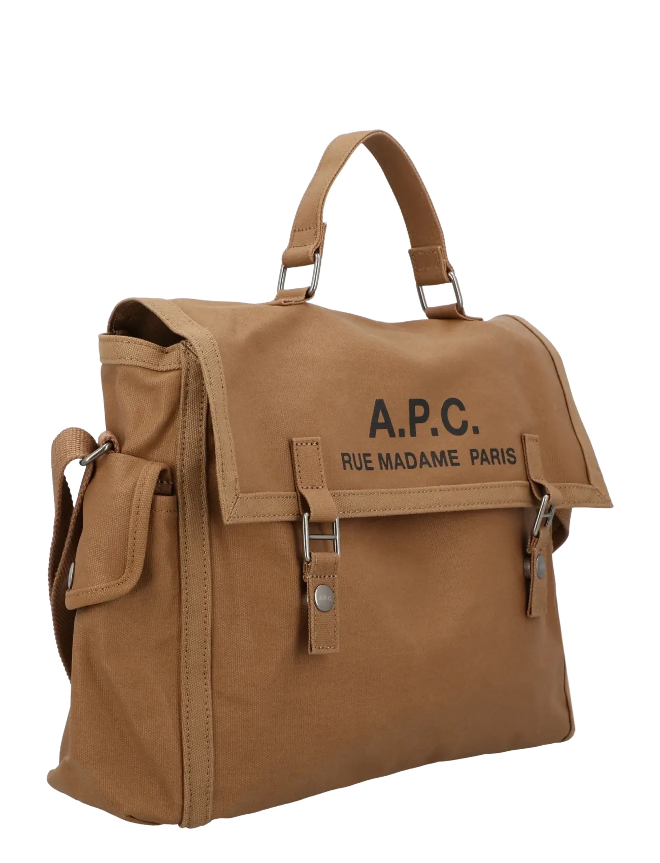 A.P.C. - Flap top-handle Messenger Bag - brown - 2