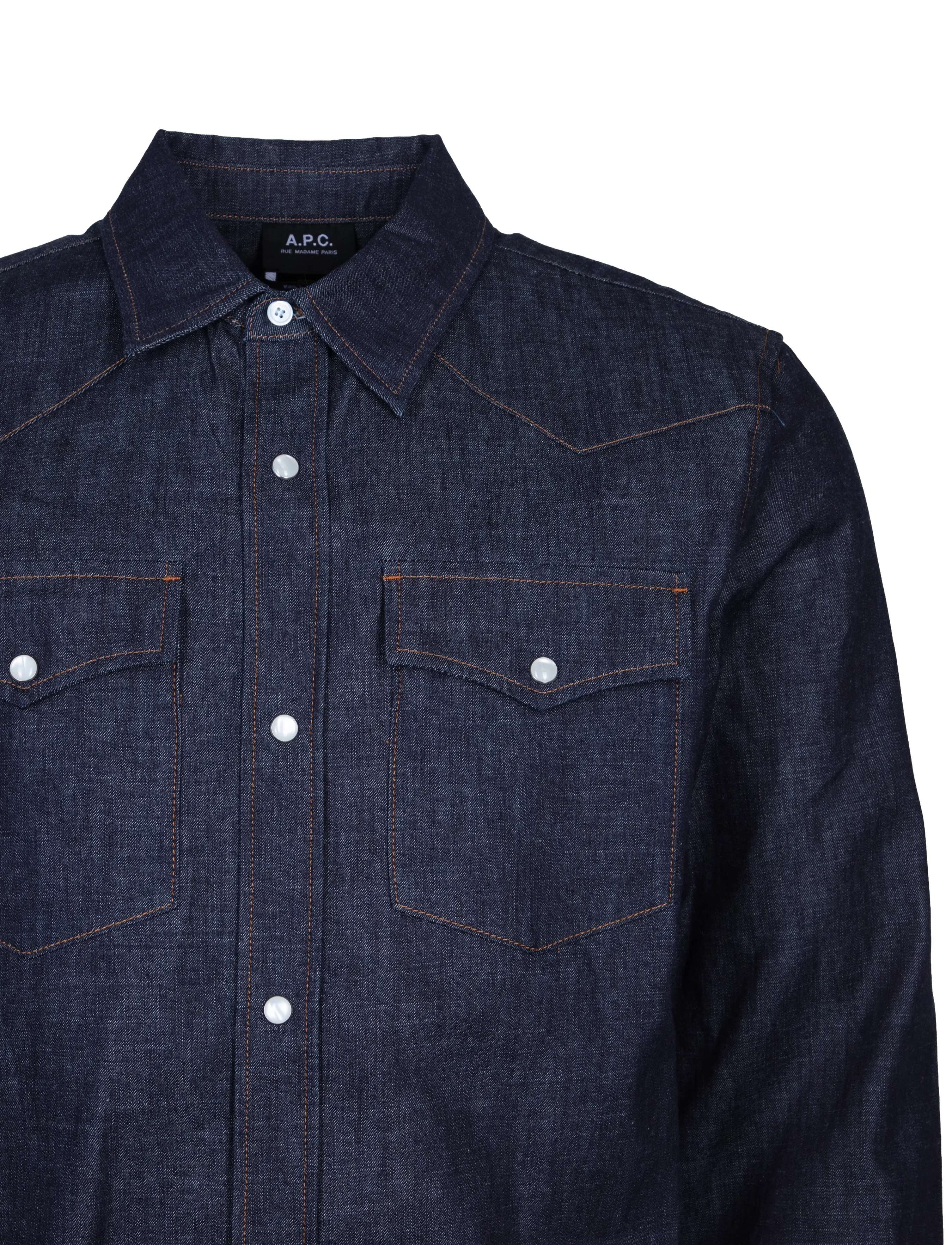 A.P.C. - Western shirt - chemises en jean - blue - 2