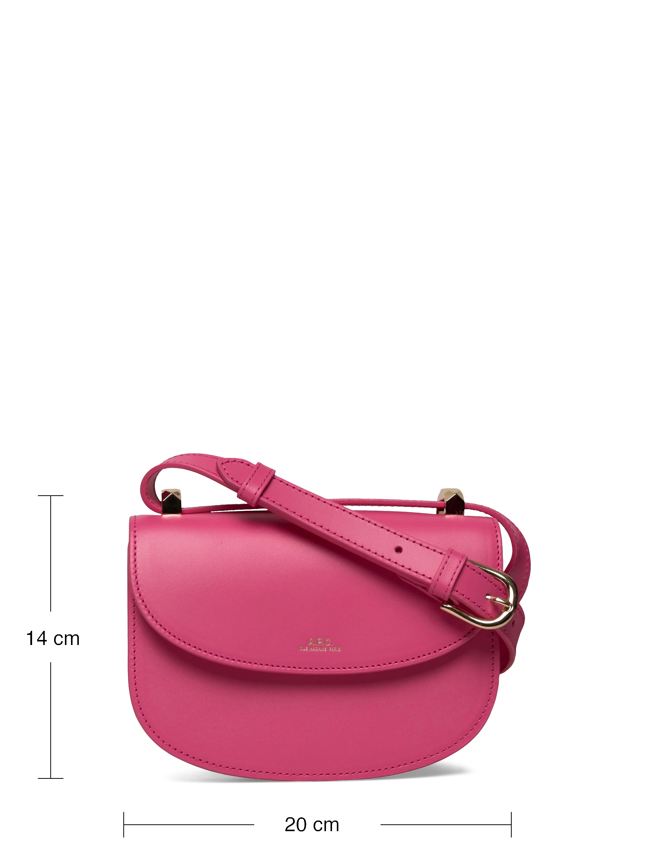 A.P.C. - sac geneve mini - rankinės ilgu dirželiu - fuchsia - 3