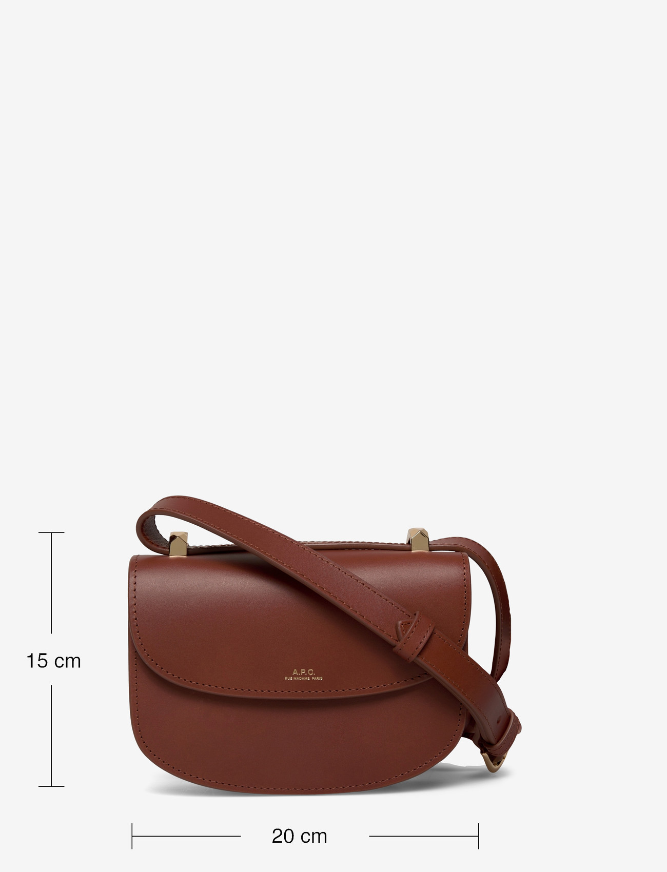 A.P.C. - sac geneve mini - umhängetaschen - noisette - 3