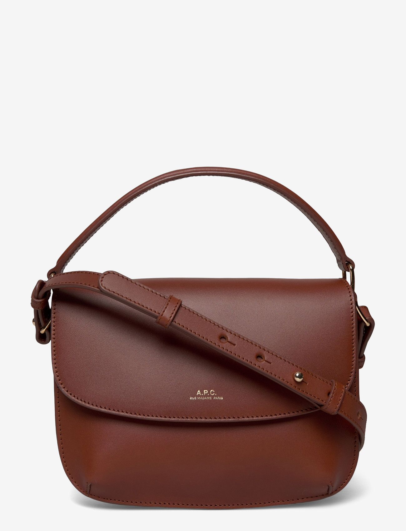 A.P.C. - sac sarah shoulder mini - crossbody kotid - noisette - 0