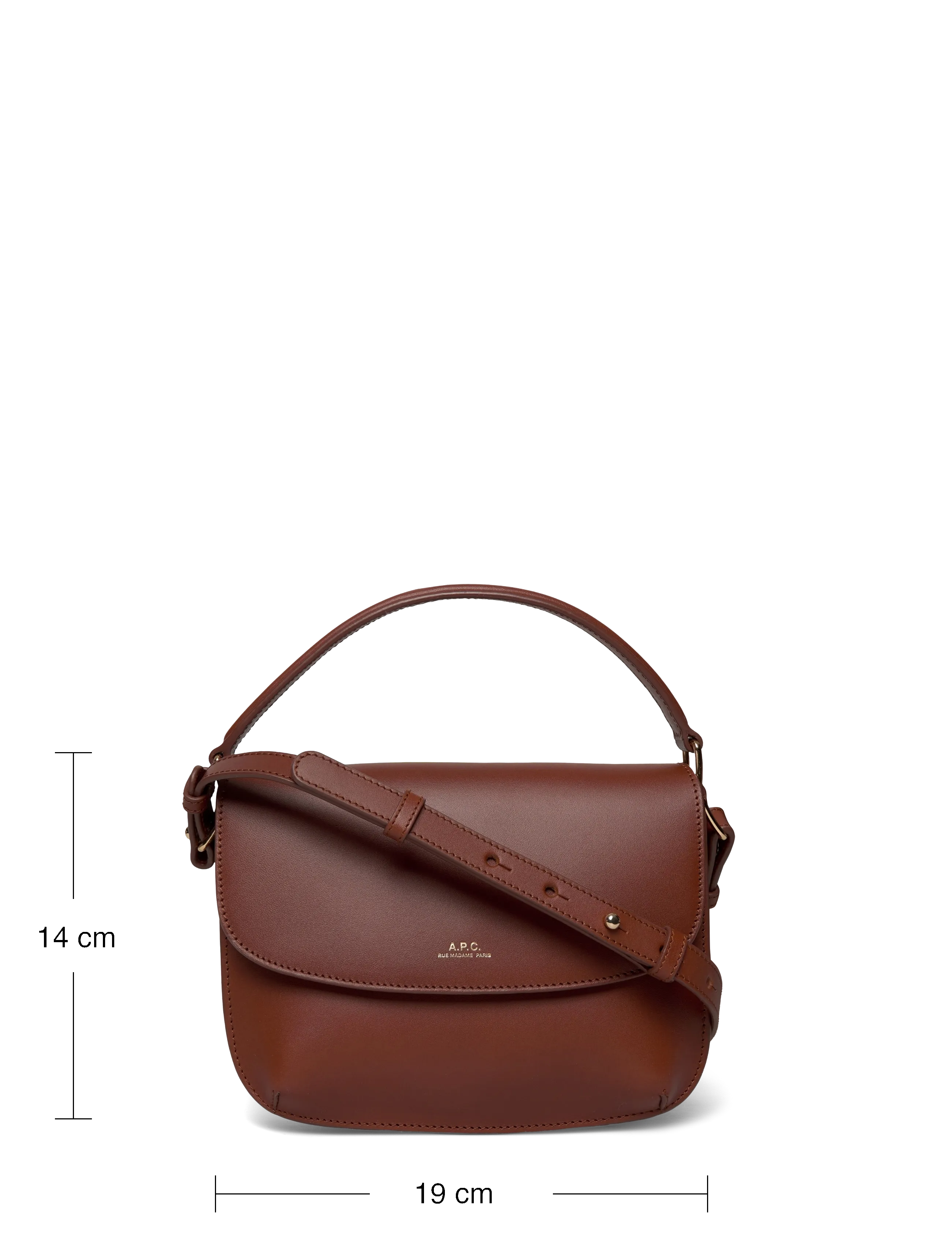 A.P.C. - sac sarah shoulder mini - noisette - 3