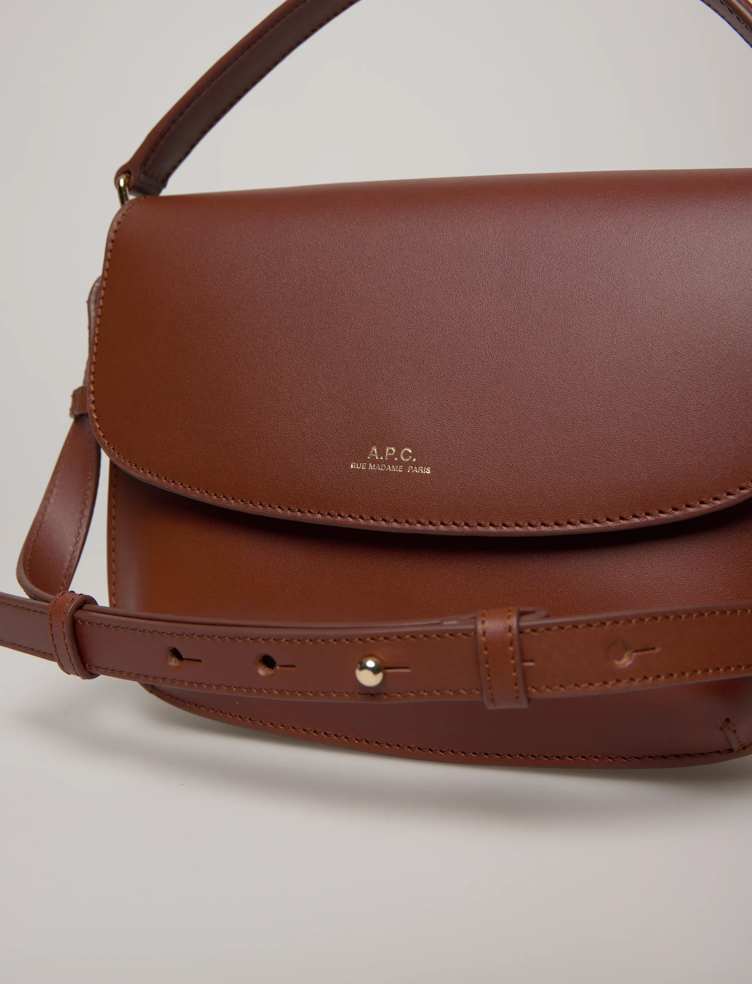 A.P.C. - sac sarah shoulder mini - noisette - 4