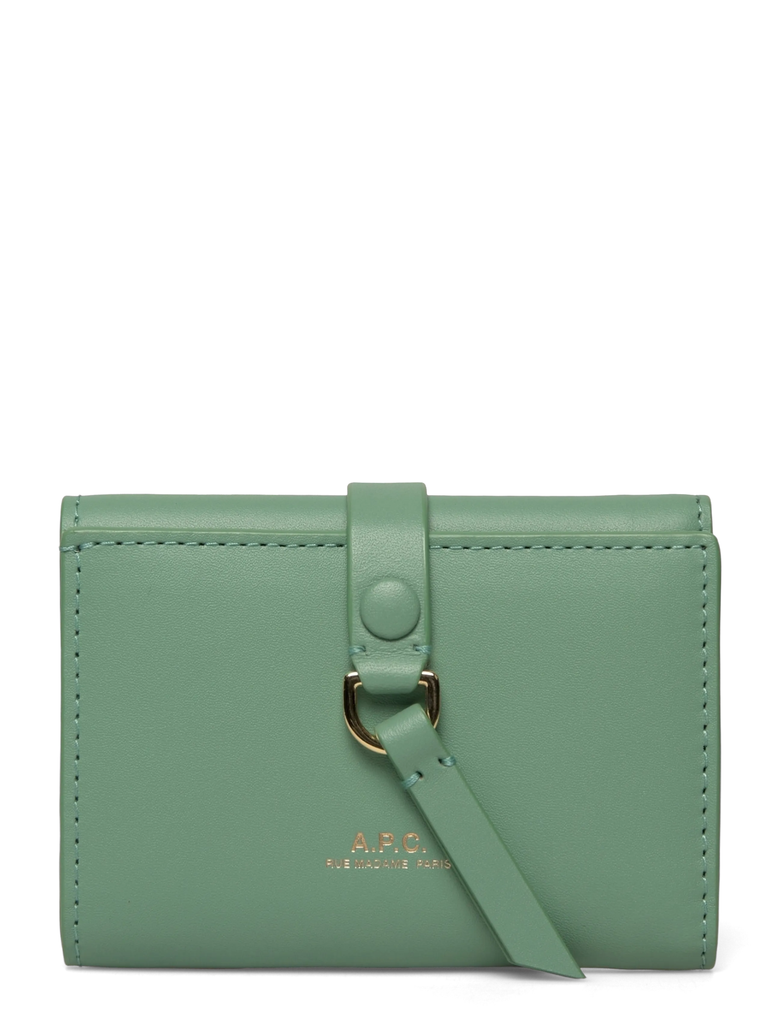 A.P.C. Trifold Noa Simple, One Size, Green, Kortholdere & Punge > Punge, Dame