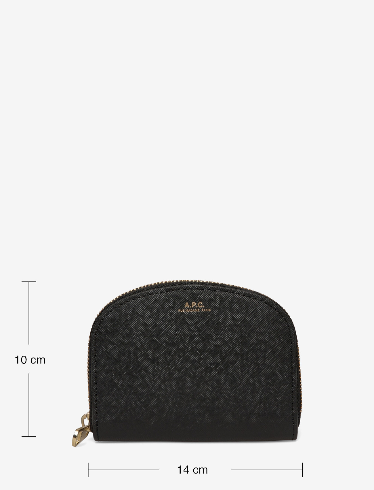 A.P.C. - compact demi-lune - wallets - noir - 3