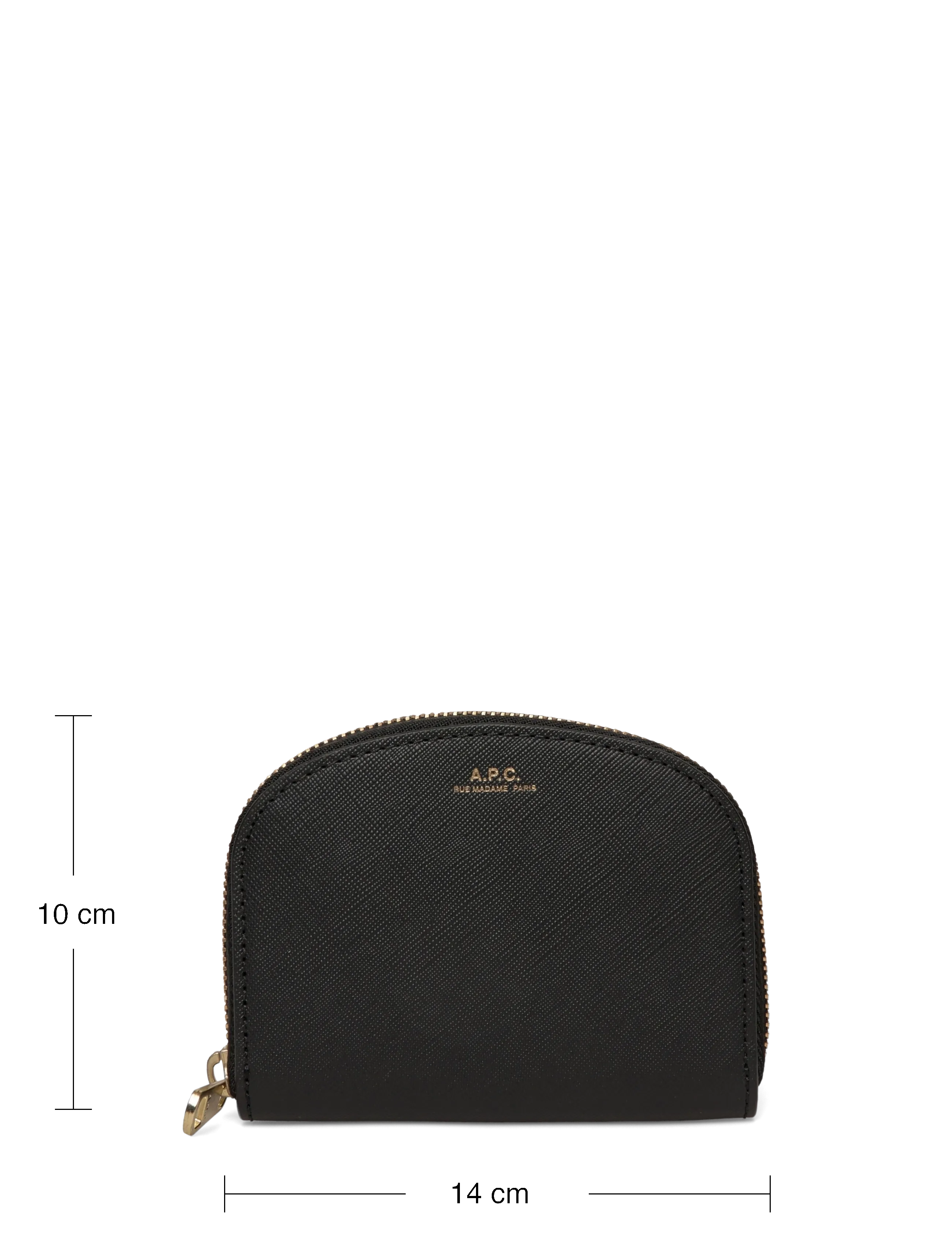 A.P.C. - compact demi-lune - portfele - noir - 3