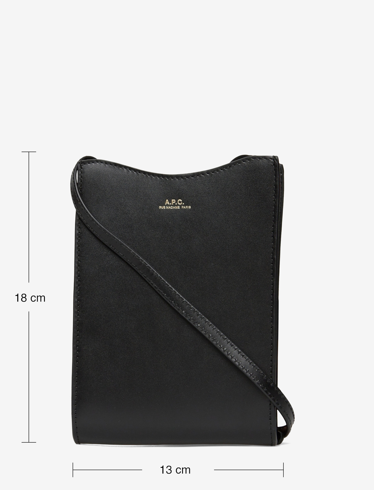 A.P.C. - neck pouch jamie - crossbody somas - noir - 3