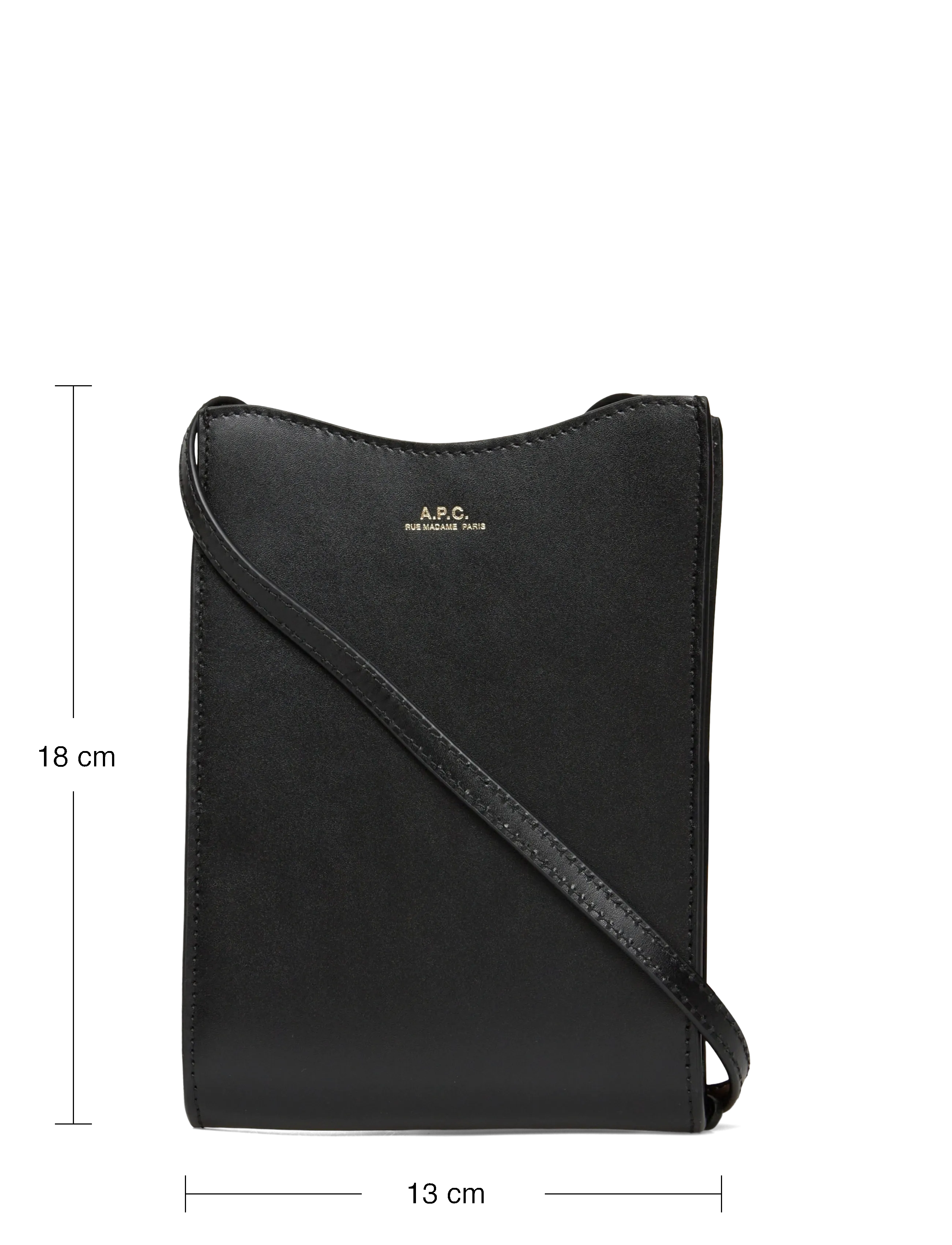 A.P.C. - neck pouch jamie - rankinės ilgu dirželiu - noir - 3