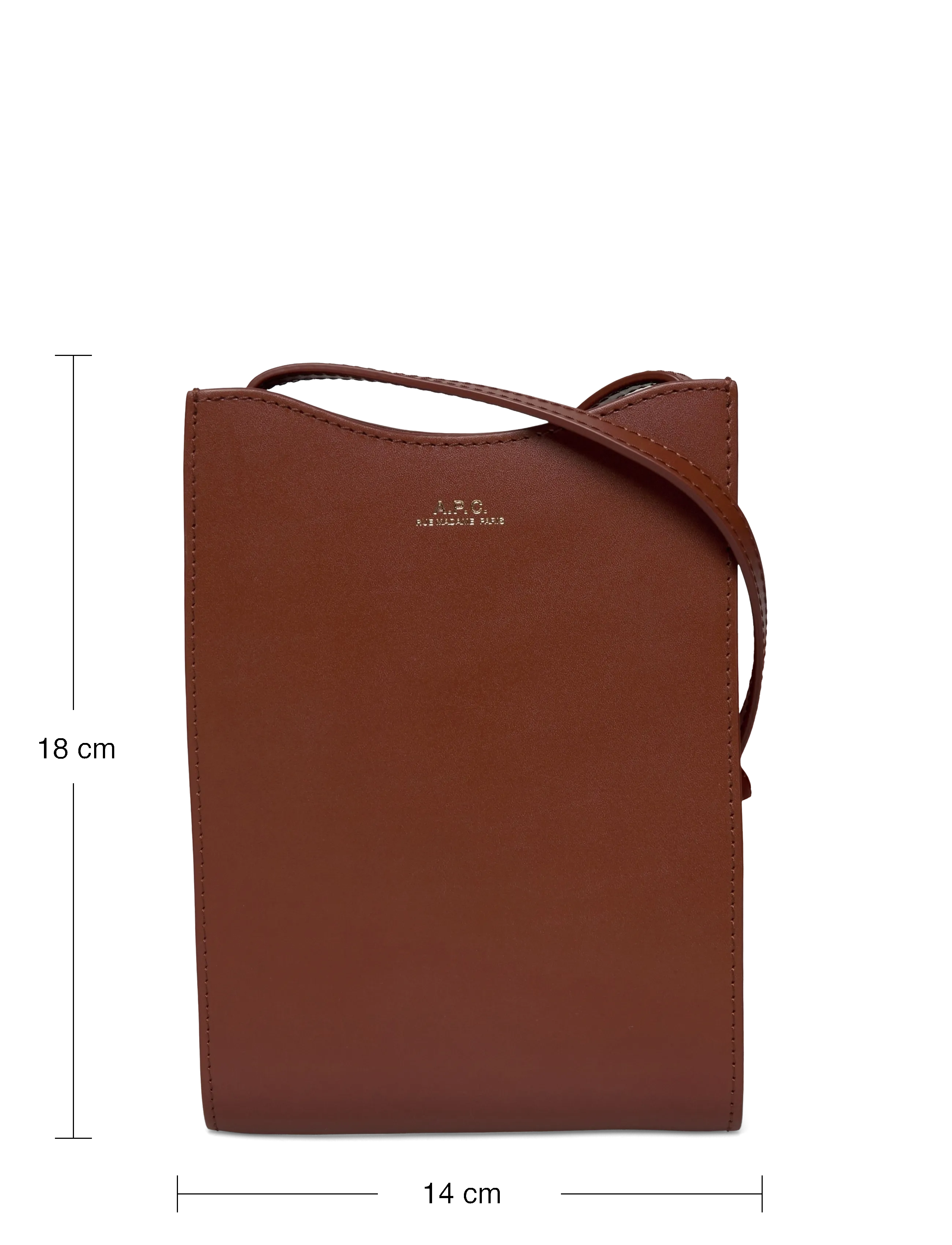 A.P.C. - neck pouch jamie - crossbody somas - noisette - 3