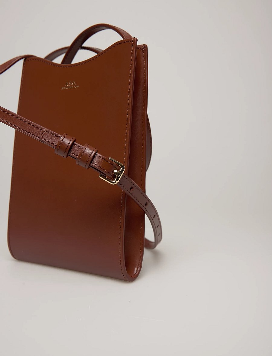 A.P.C. - neck pouch jamie - crossbody bags - noisette - 4