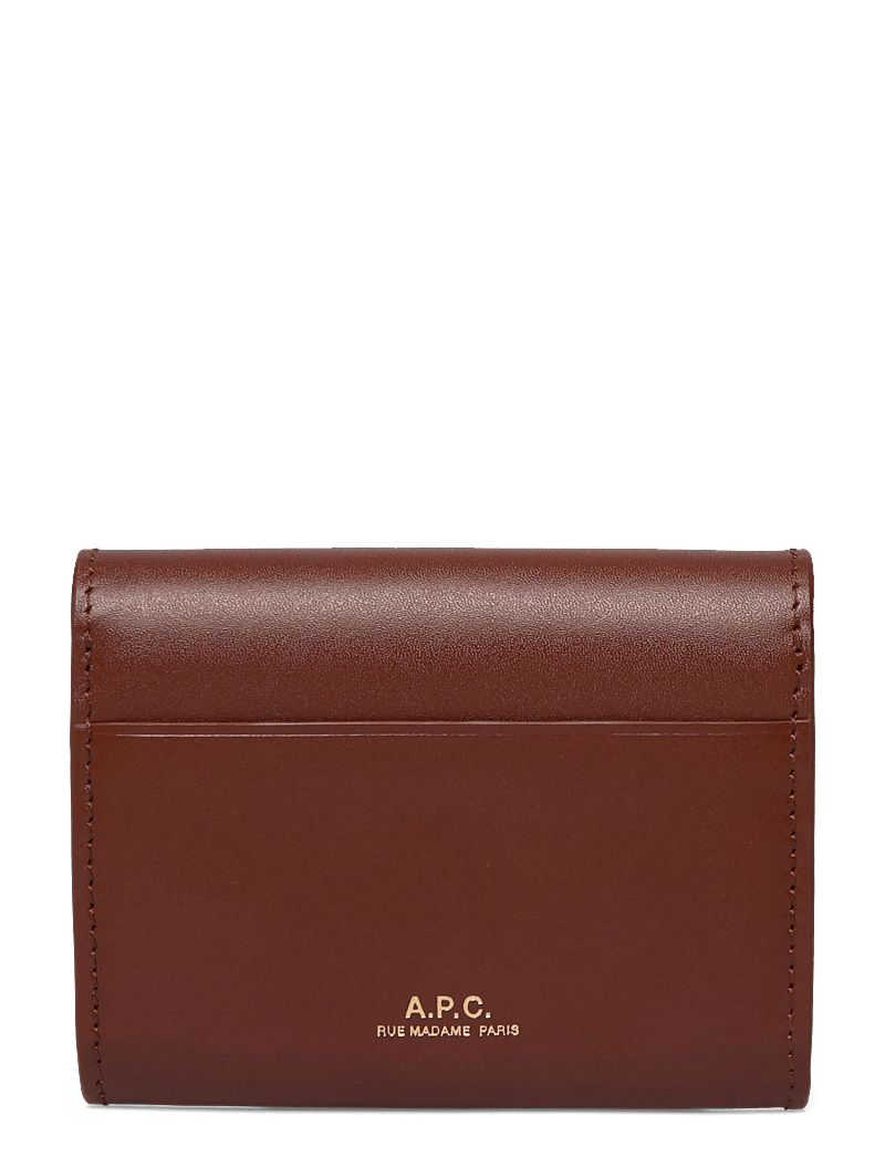 A.P.C. - compact astra - portemonnaies - noisette - 1