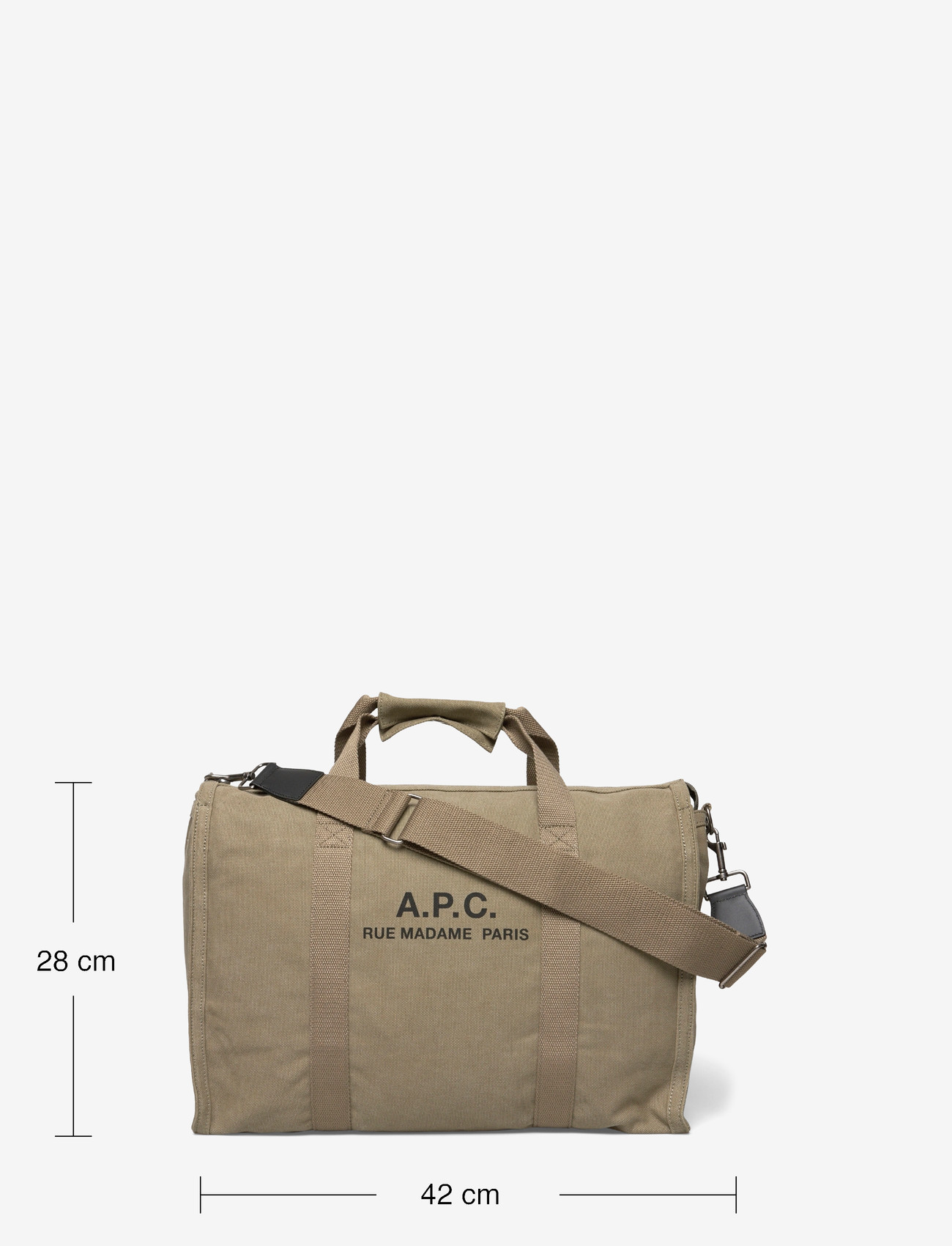 A.P.C. - gym bag recuperation - ietilpīgas somas - kaki - 3