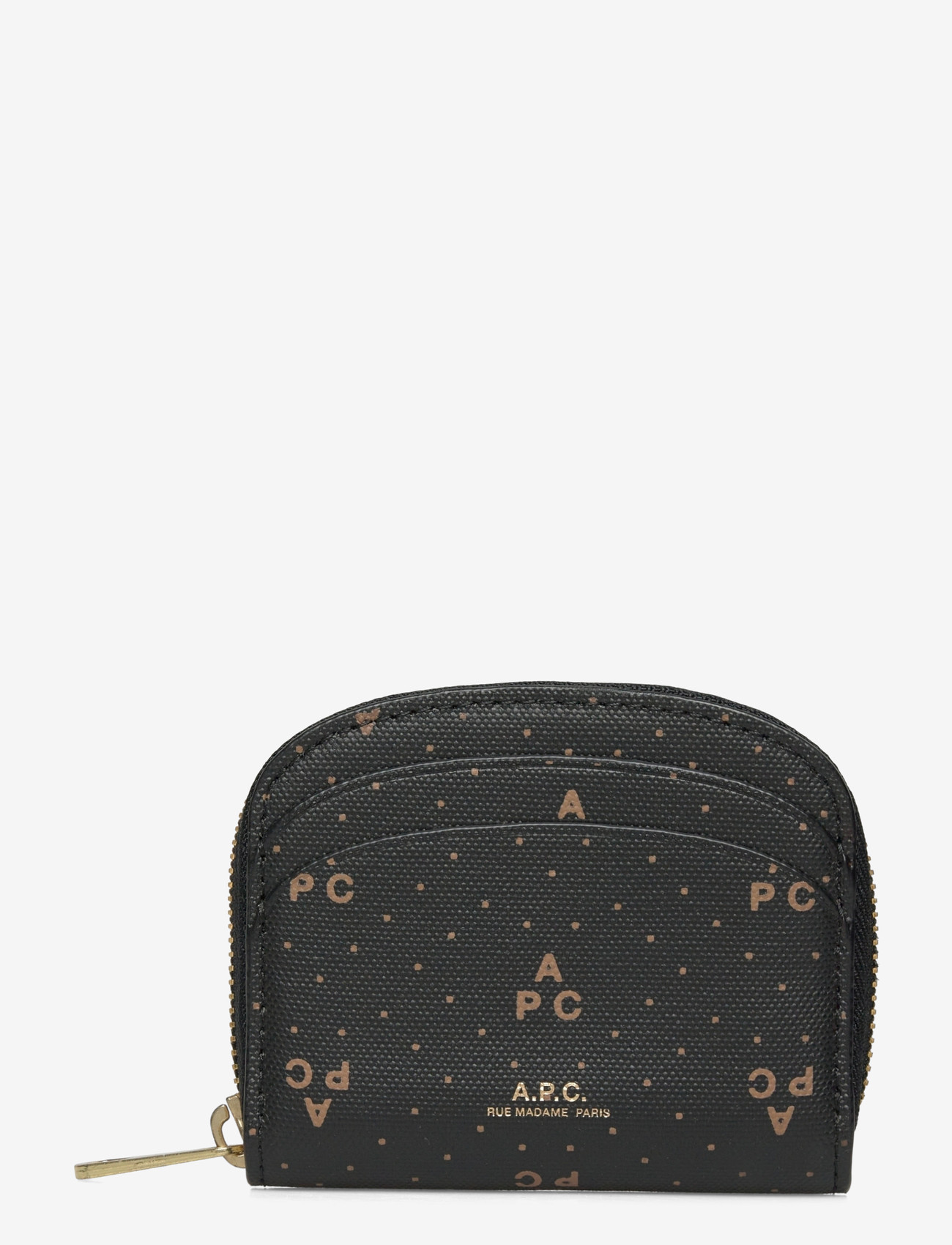 A.P.C. - COMPACT DEMI-LUNE MINI - portemonnaies - noir - 0