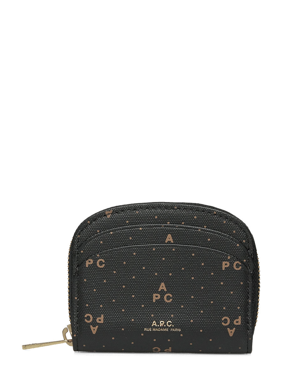 A.P.C. - COMPACT DEMI-LUNE MINI - portemonnaies - noir - 0