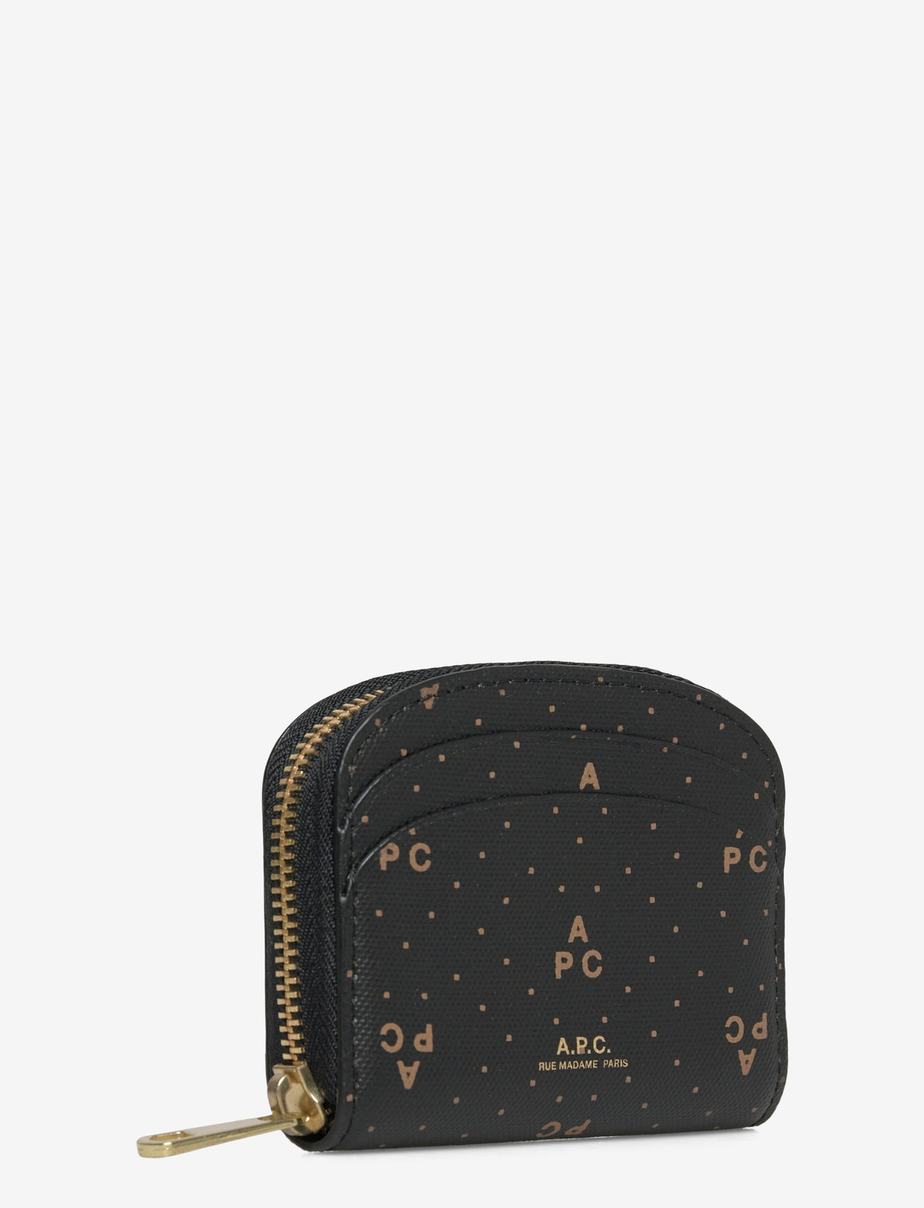 A.P.C. - COMPACT DEMI-LUNE MINI - portemonnaies - noir - 2