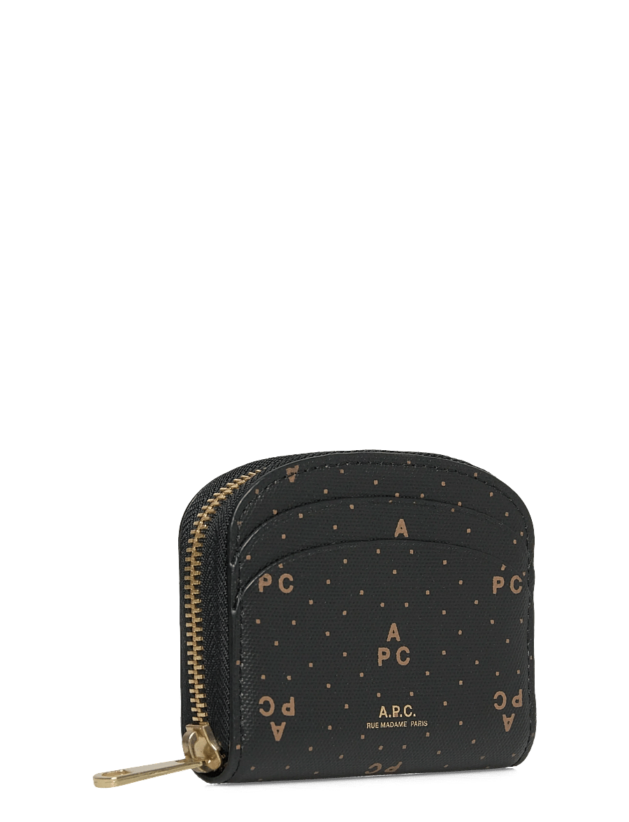 A.P.C. - COMPACT DEMI-LUNE MINI - portemonnaies - noir - 2