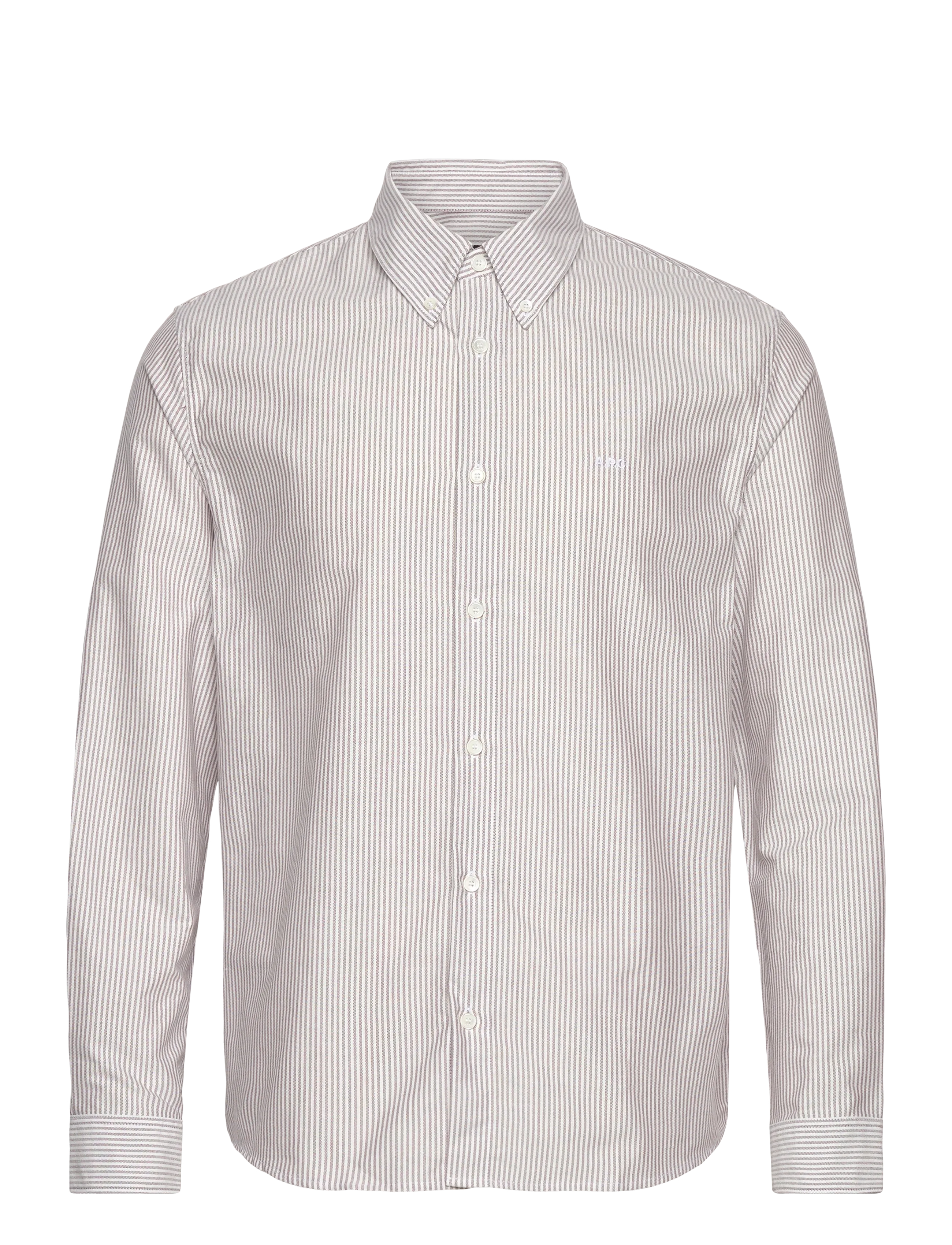 A.P.C. Shirt Greg Logo - Striped shirts - BORDEAUX / white
