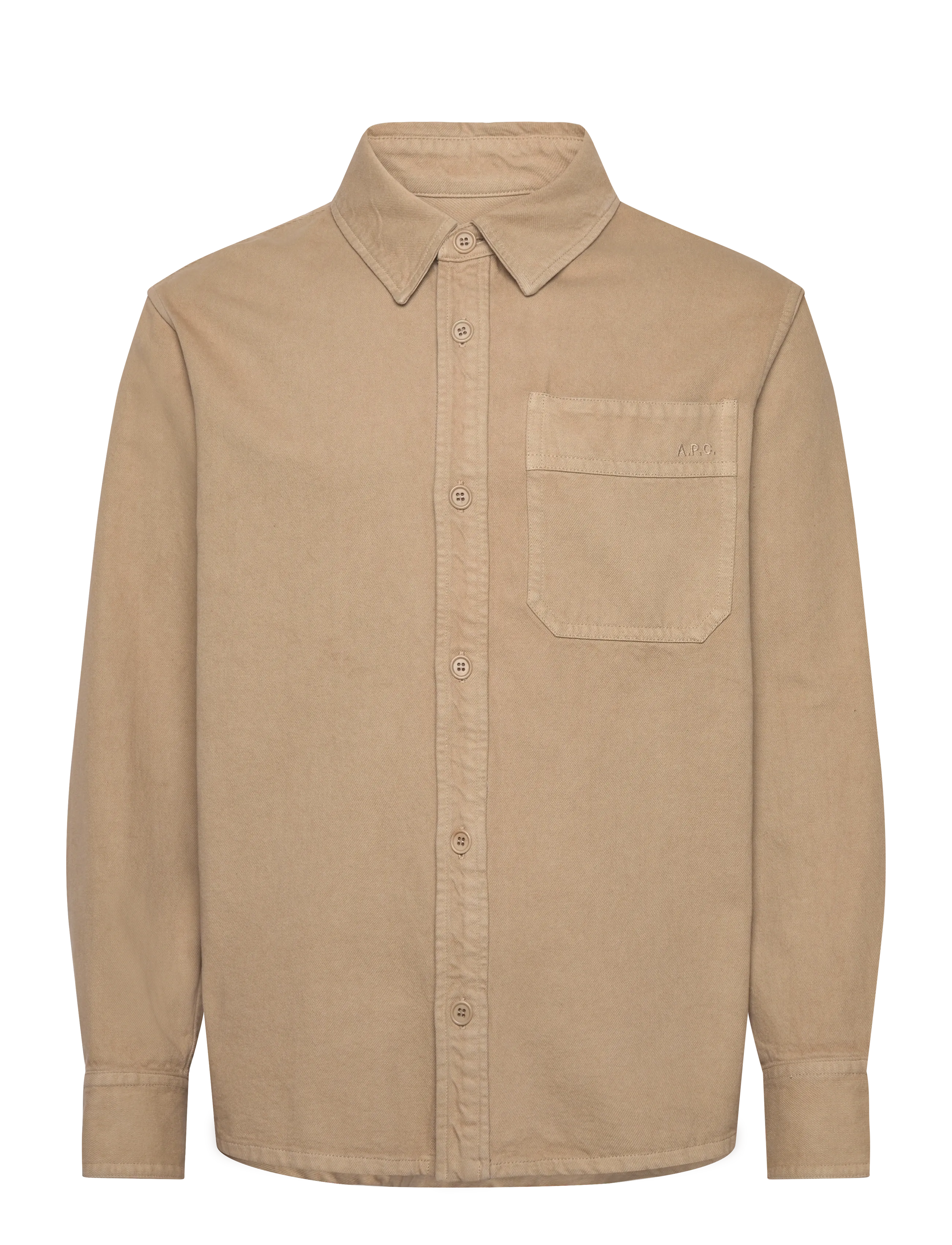 A.P.C. Overshirt Basile Brodee Poitrine Beige - XS - Herren
