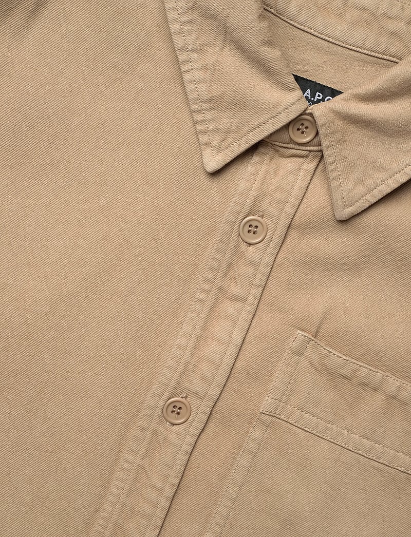 A.P.C. - Overshirt basile brodee poitrine - basic-hemden - beige - 3