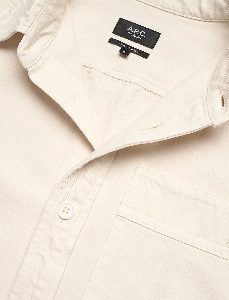 A.P.C. - Overshirt basile brodee poitrine - casual hemden - creme - 2