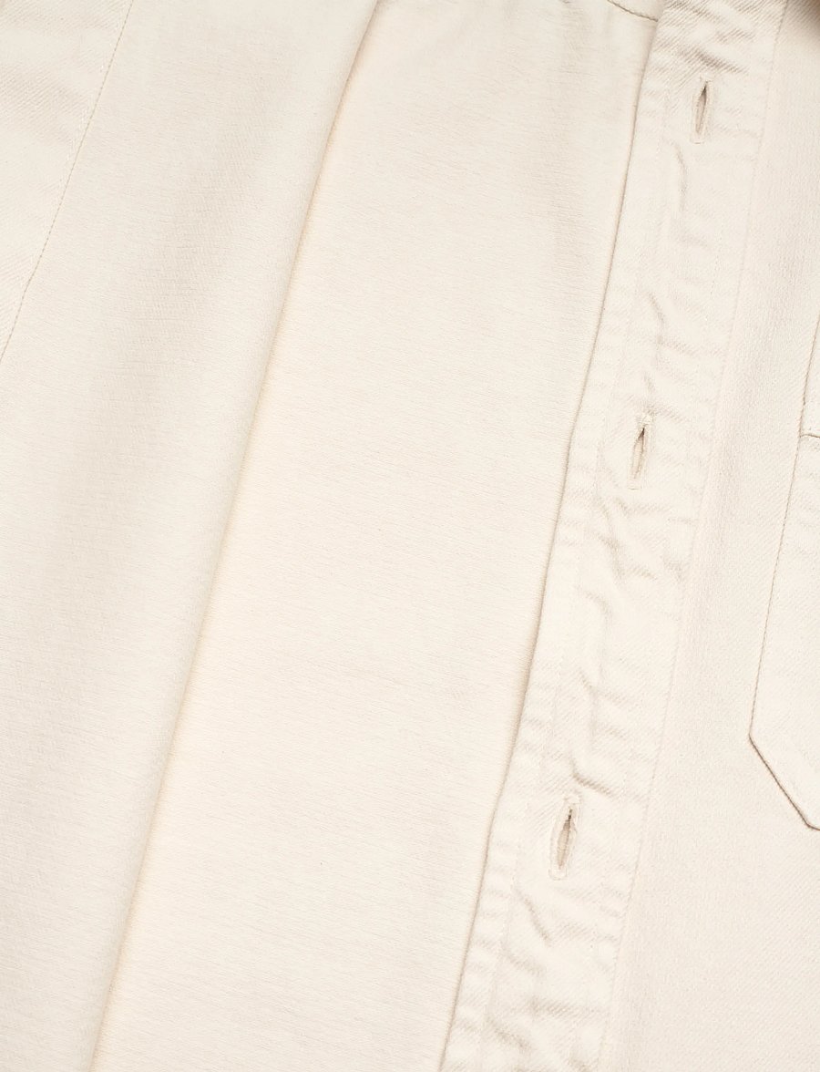 A.P.C. - Overshirt basile brodee poitrine - casual hemden - creme - 3