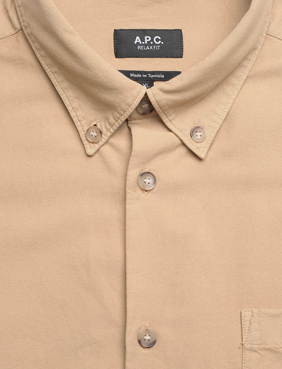 A.P.C. - Shirt Mateo Logo - freizeithemden - beige fonce/marron - 2