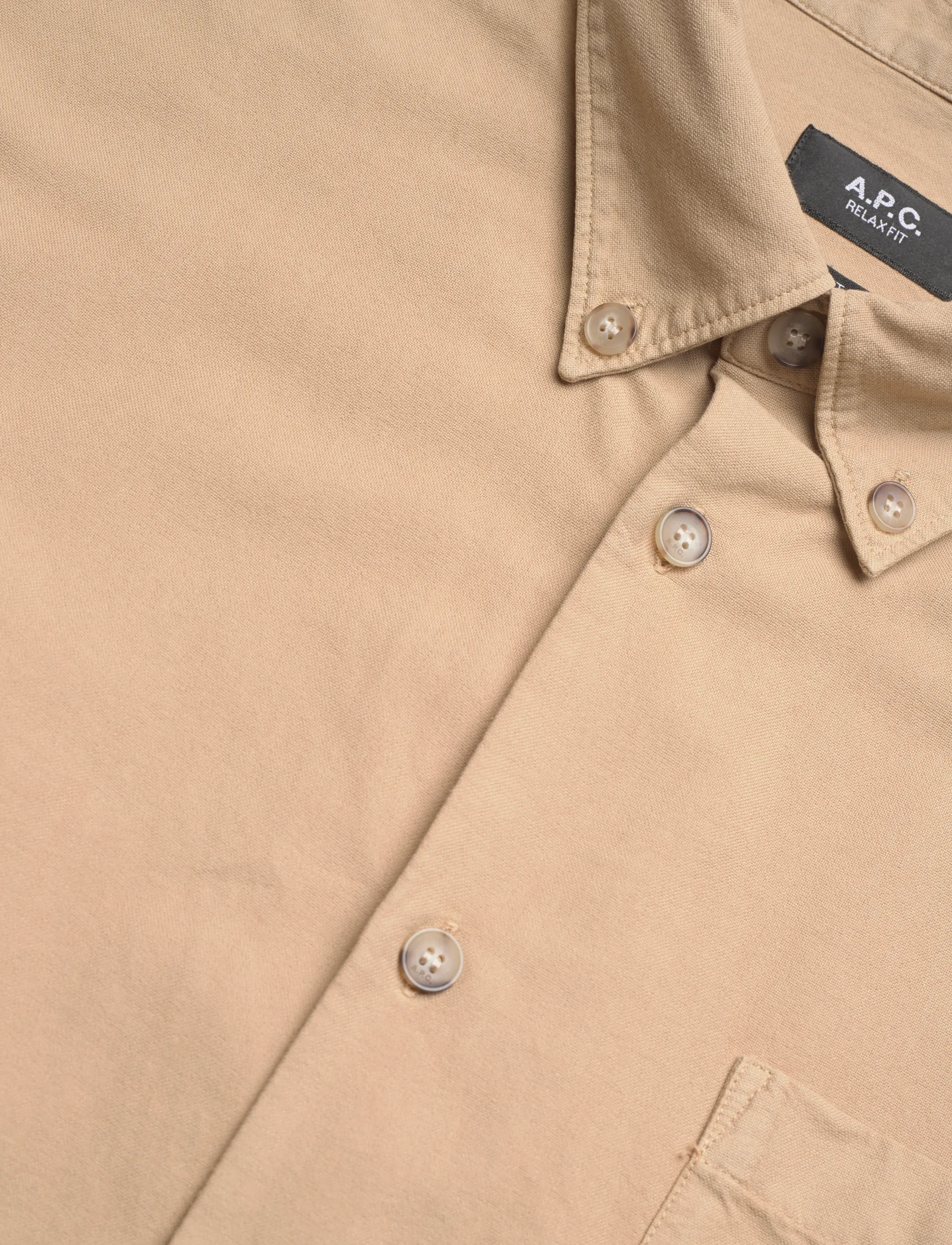 A.P.C. - Shirt Mateo Logo - casual shirts - beige fonce/marron - 3