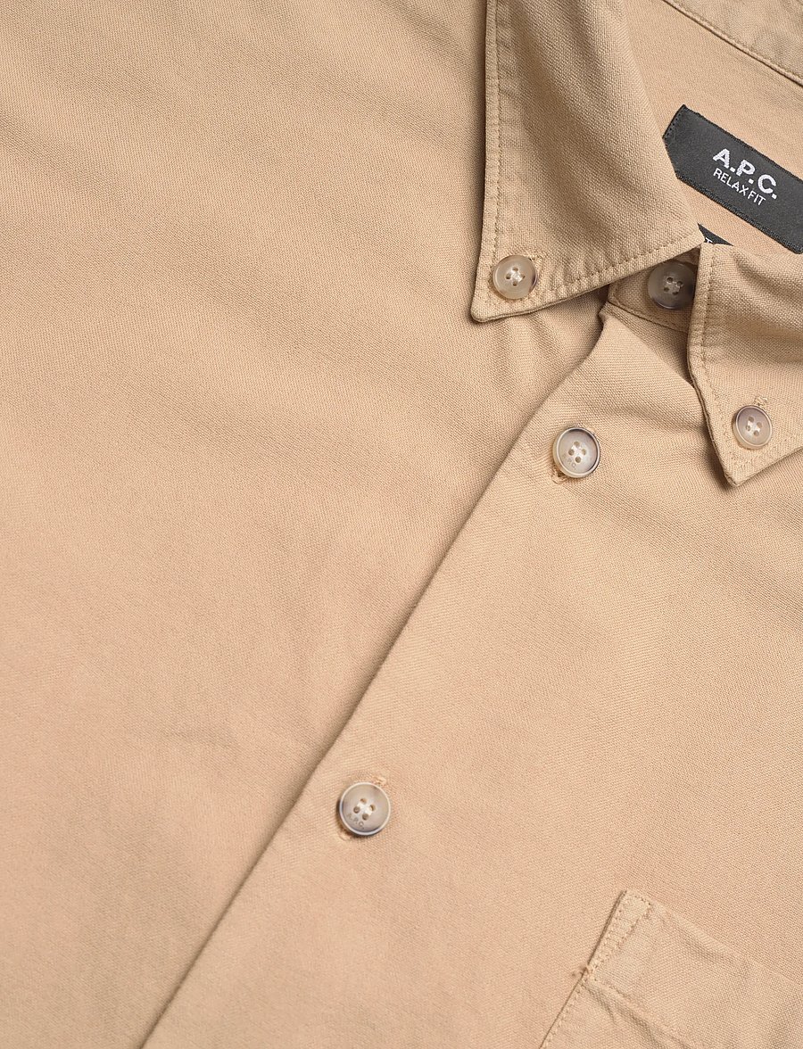 A.P.C. - Shirt Mateo Logo - freizeithemden - beige fonce/marron - 3