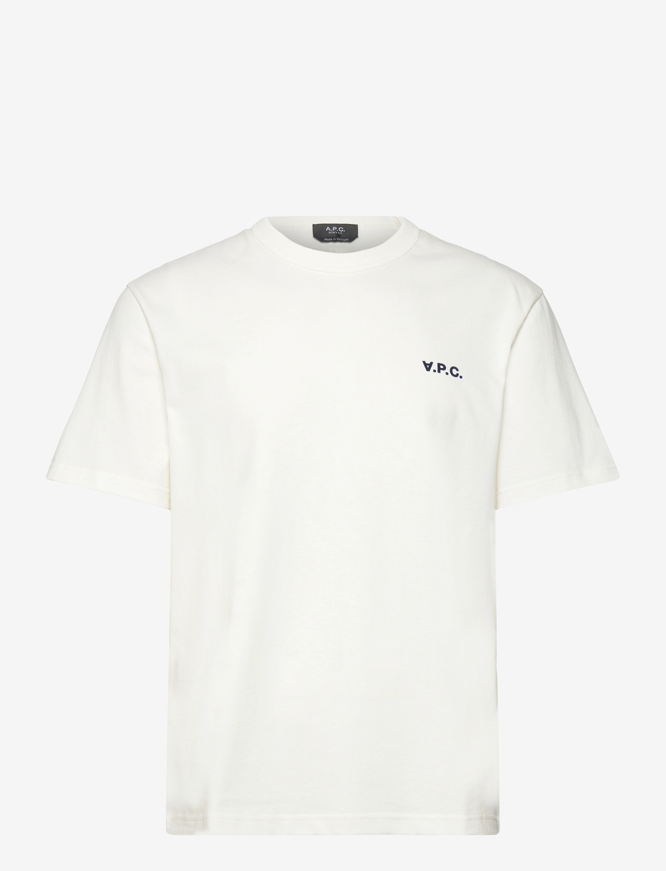 A.P.C. - T-shirt boxy petit vpc - kortærmede t-shirts - blanc/dark navy - 0