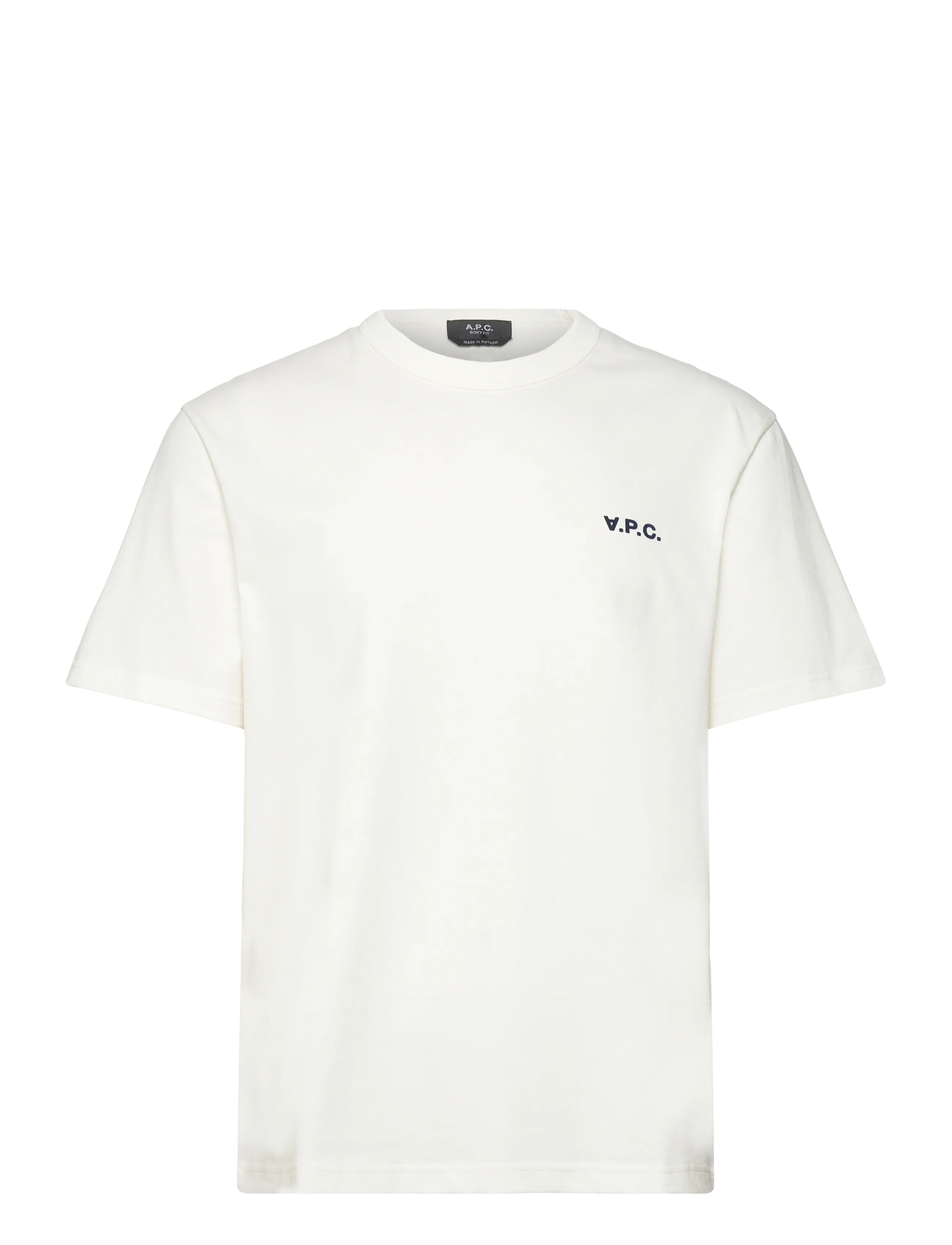 A.P.C. T-shirt boxy petit vpc - Kläder - BLANC/DARK NAVY / white