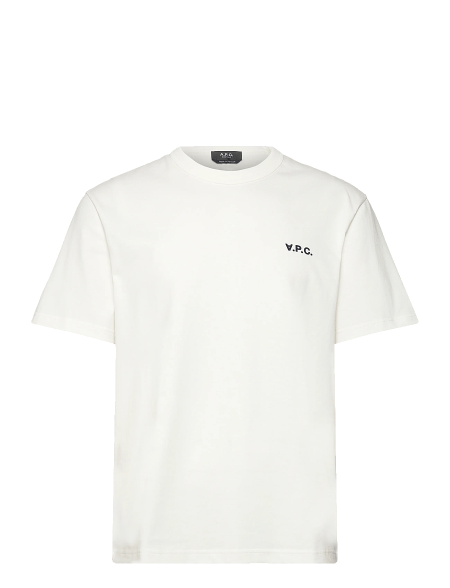 A.P.C. - t-shirt boxy petit vpc - marškinėliai trumpomis rankovėmis - blanc/dark navy - 0