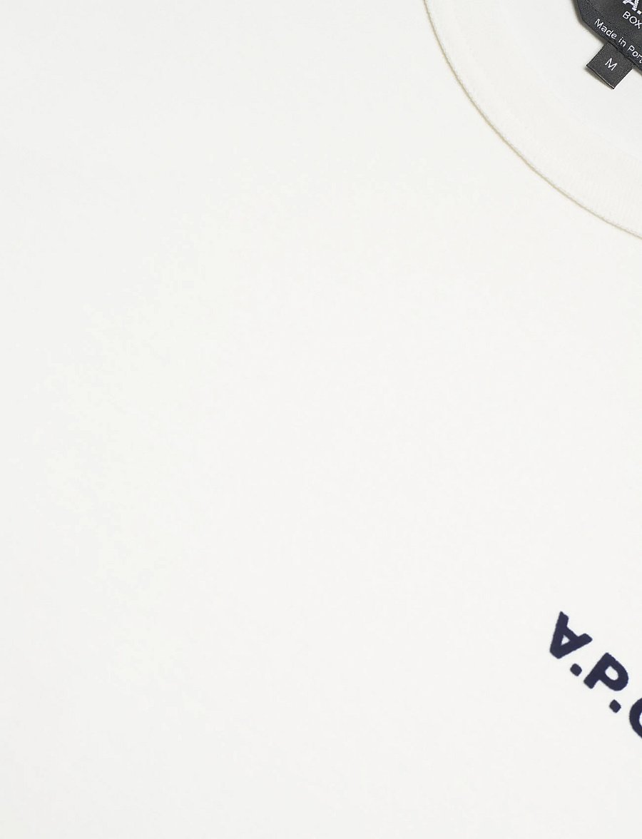 A.P.C. - t-shirt boxy petit vpc - marškinėliai trumpomis rankovėmis - blanc/dark navy - 2