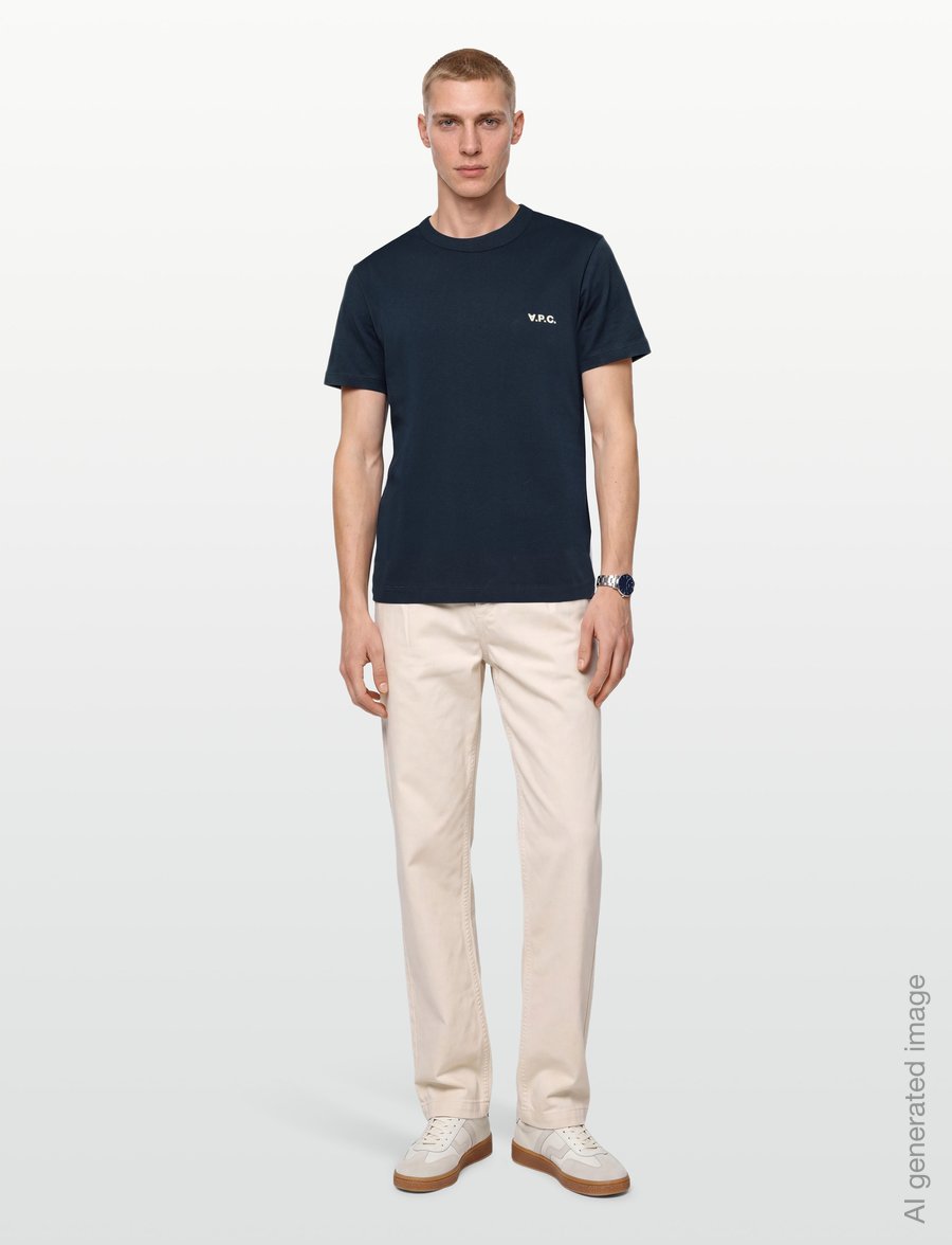 A.P.C. - t-shirt boxy petit vpc - kurzärmelige t-shirts - dark navy/ecru - 0