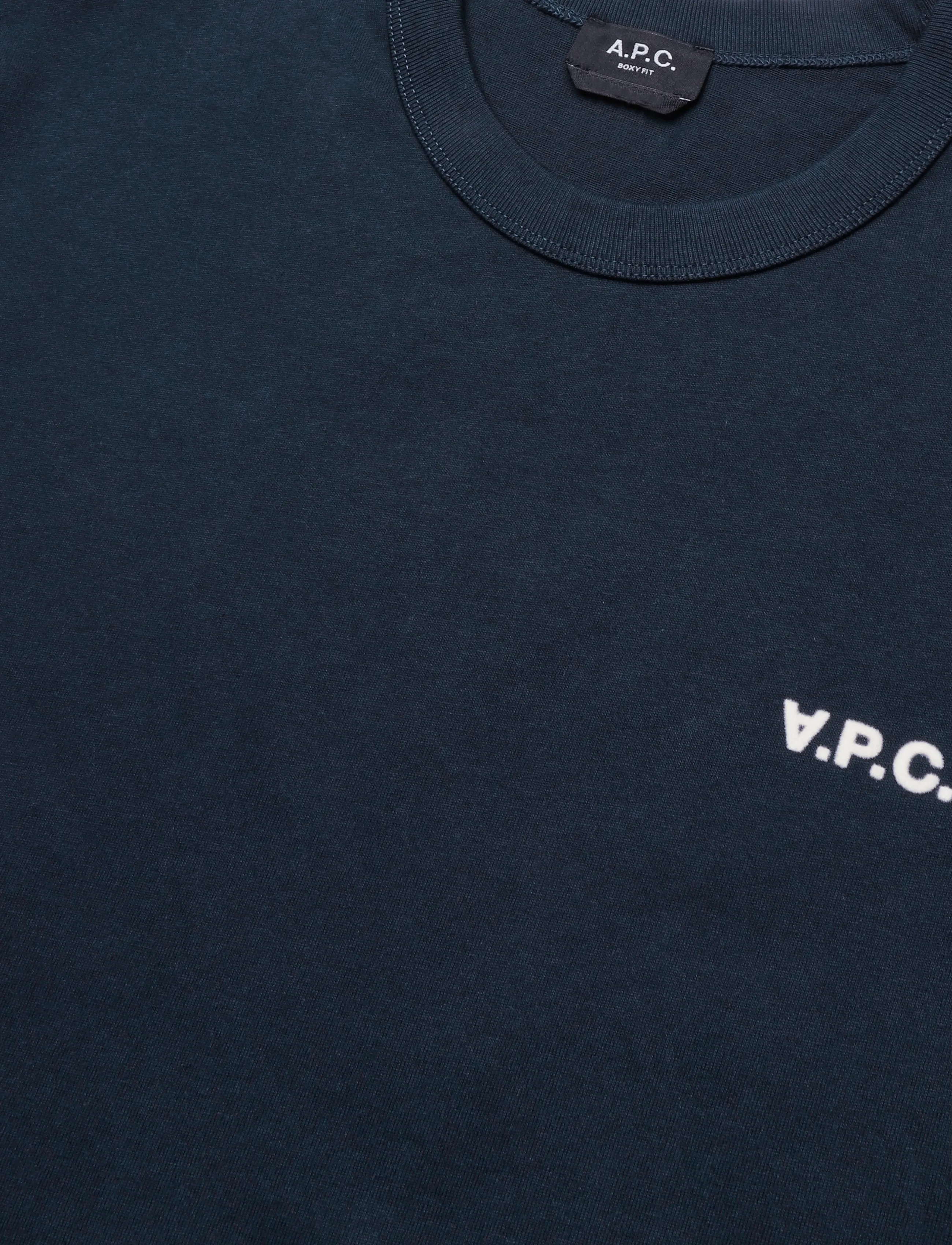 A.P.C. - t-shirt boxy petit vpc - kurzärmelige t-shirts - dark navy/ecru - 2