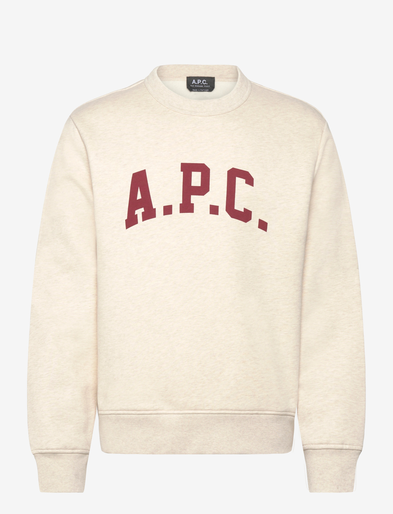 A.P.C. - Sweatshirt Harris - sweatshirts - ecru chine / rouge - 0