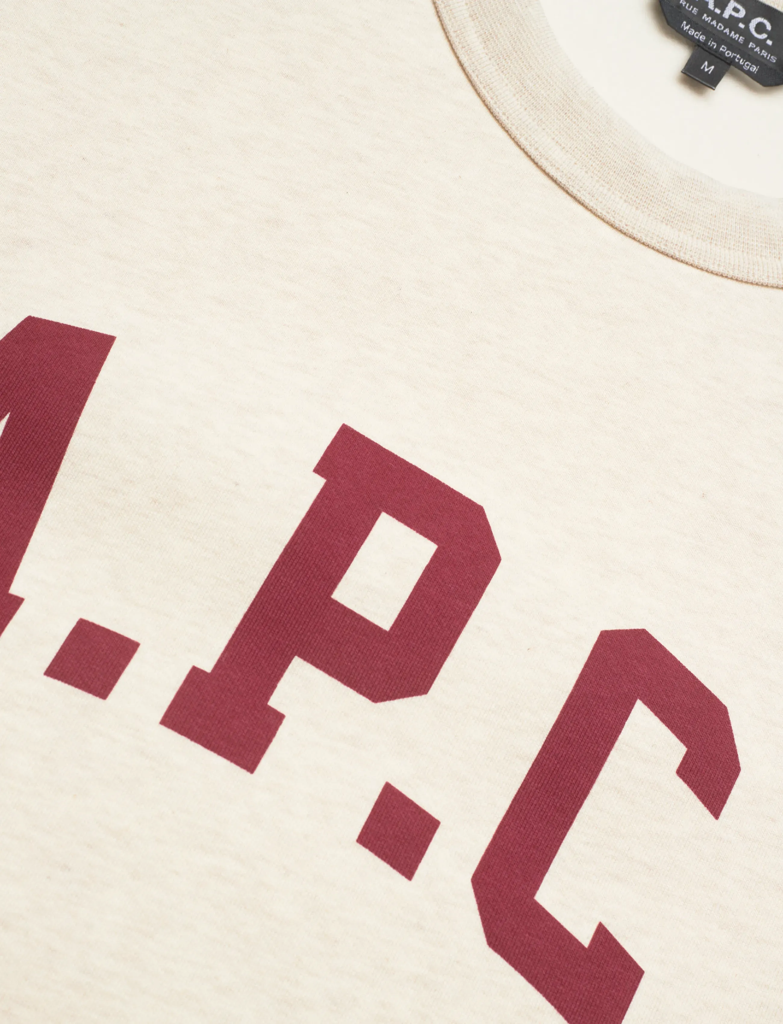 A.P.C. - Sweatshirt Harris - sweatshirts - ecru chine / rouge - 2
