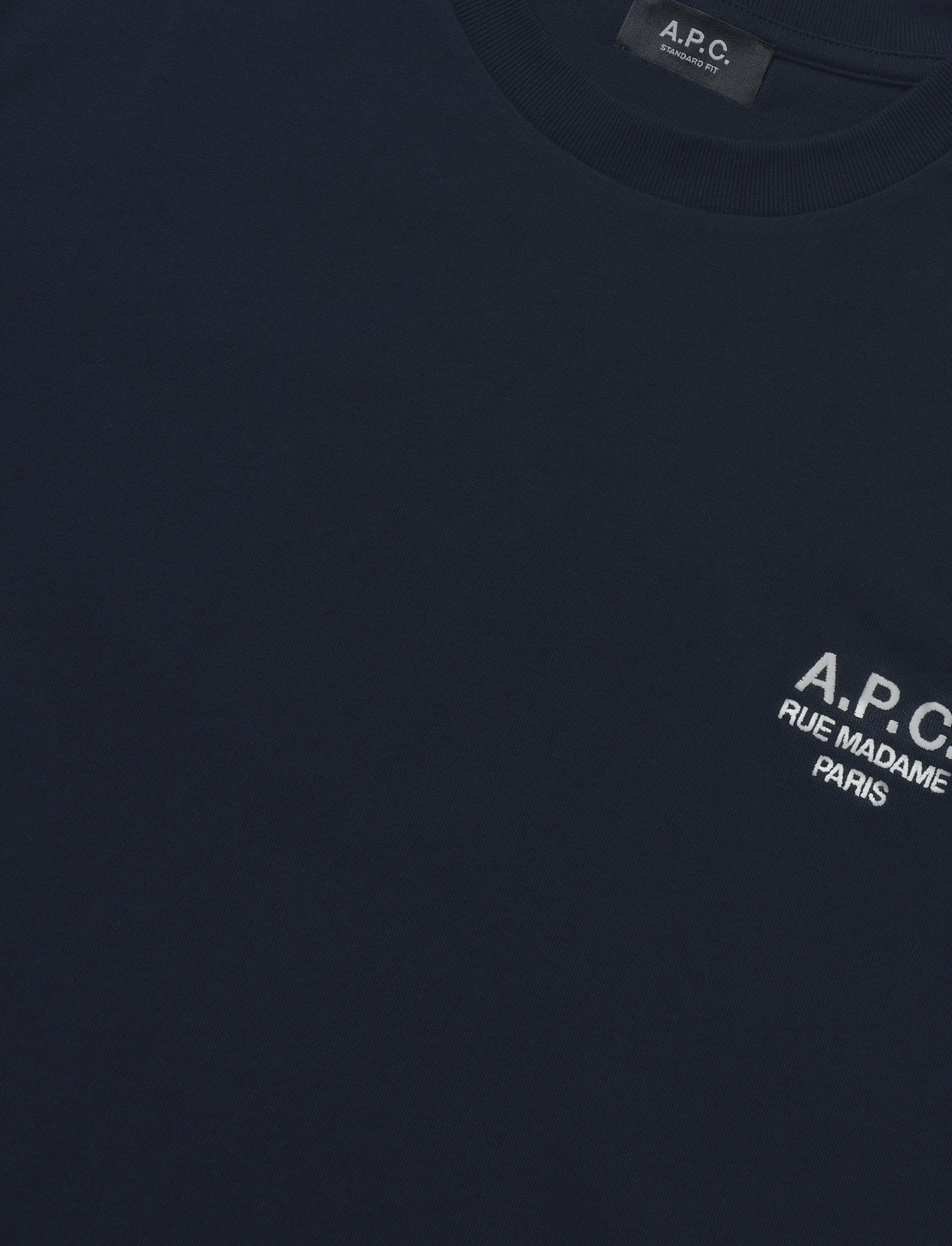 A.P.C. - t-shirt standard rue madame GOTS - kurzärmelige t-shirts - dark navy/ecru - 2