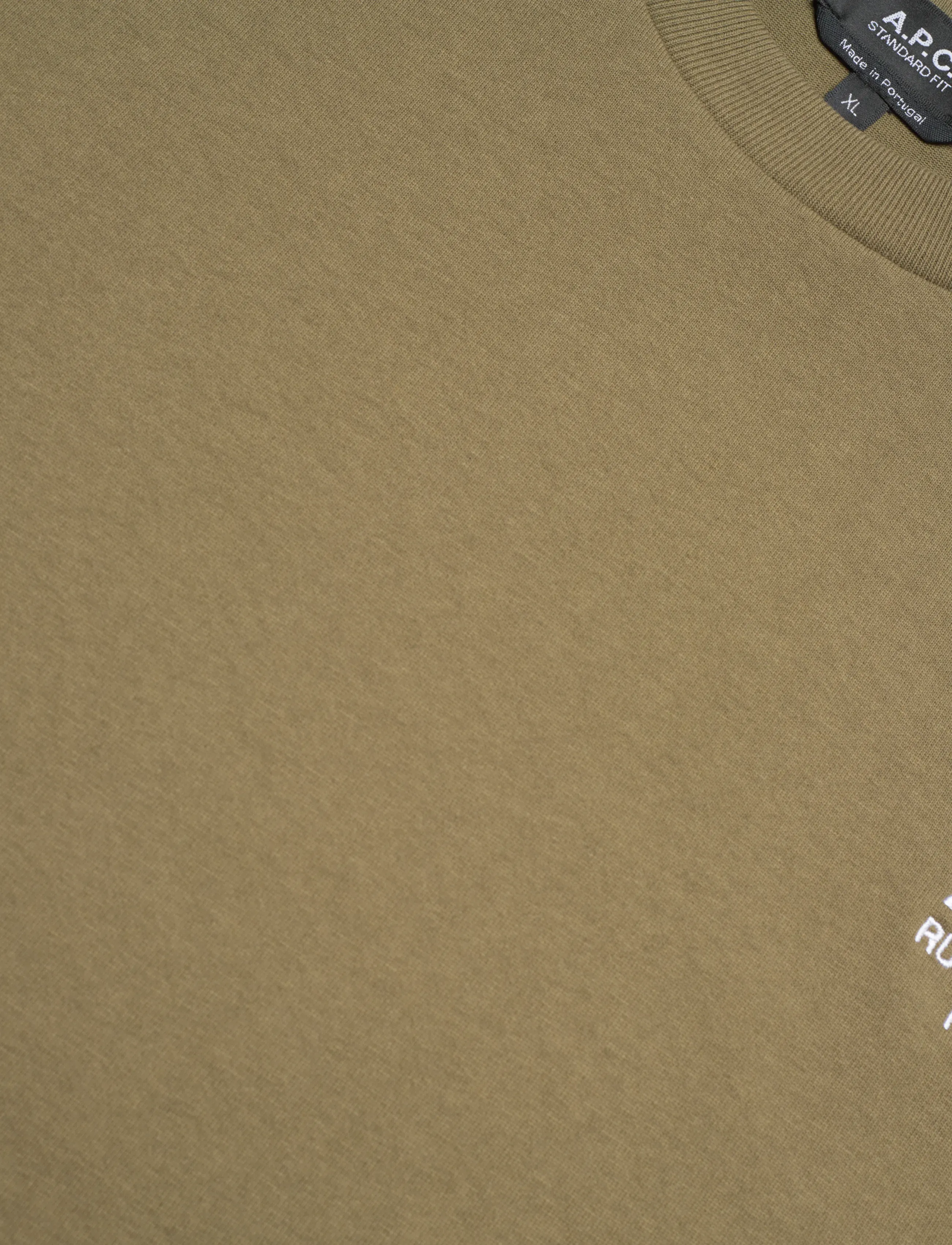 A.P.C. - T-shirt standard rue madame - kortærmede t-shirts - kaki/blanc - 2