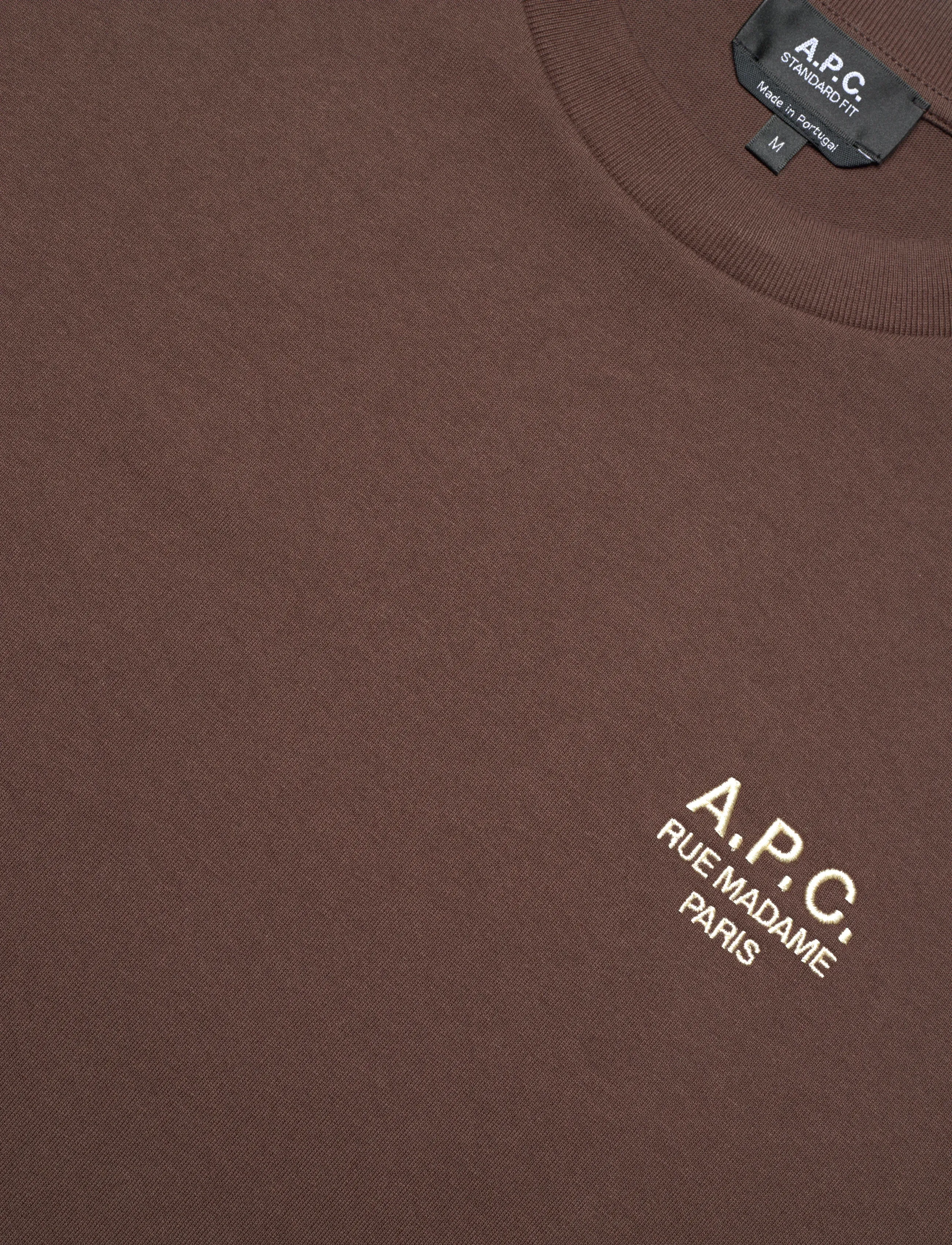 A.P.C. - T-shirt standard rue madame - lühikeste varrukatega t-särgid - marron/ecru - 2