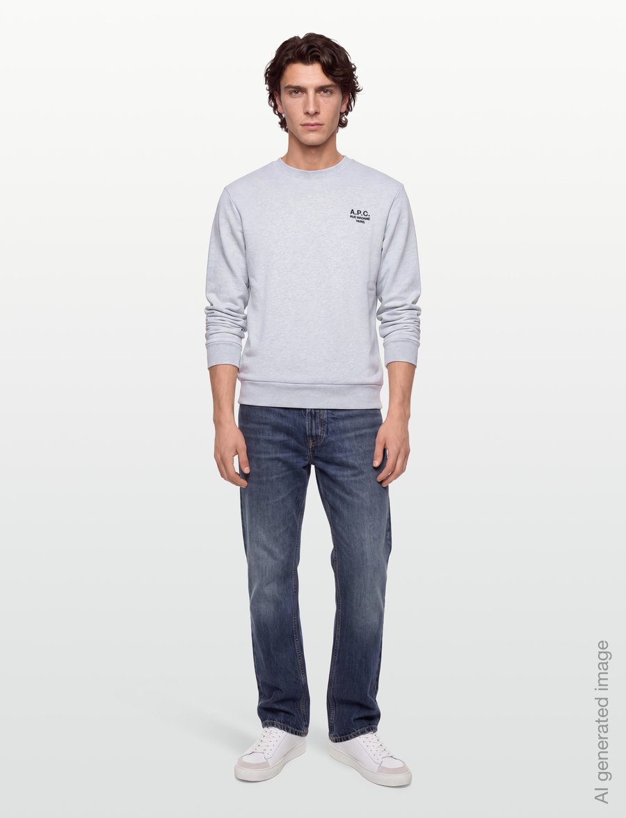 A.P.C. - sweat standard rue madame GOTS - sweatshirts - heathered grey/black - 0