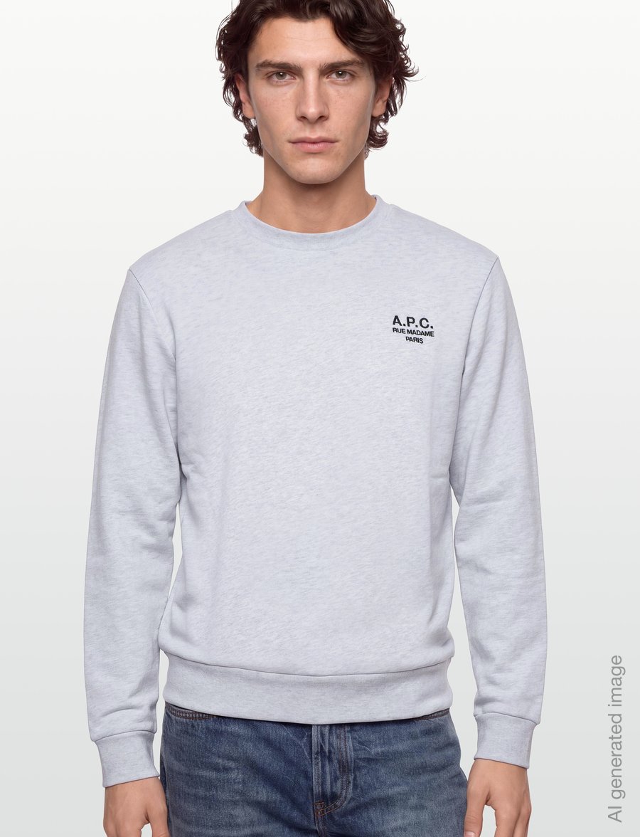 A.P.C. - sweat standard rue madame GOTS - sweatshirts - heathered grey/black - 3