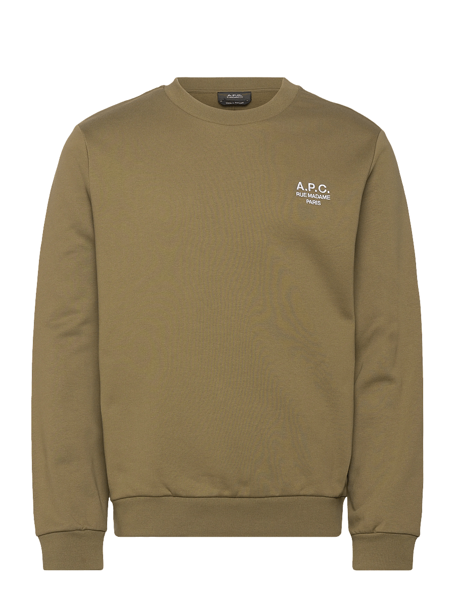 A.P.C. - Sweatshirt standard rue madame - sweatshirts - kaki/blanc - 0