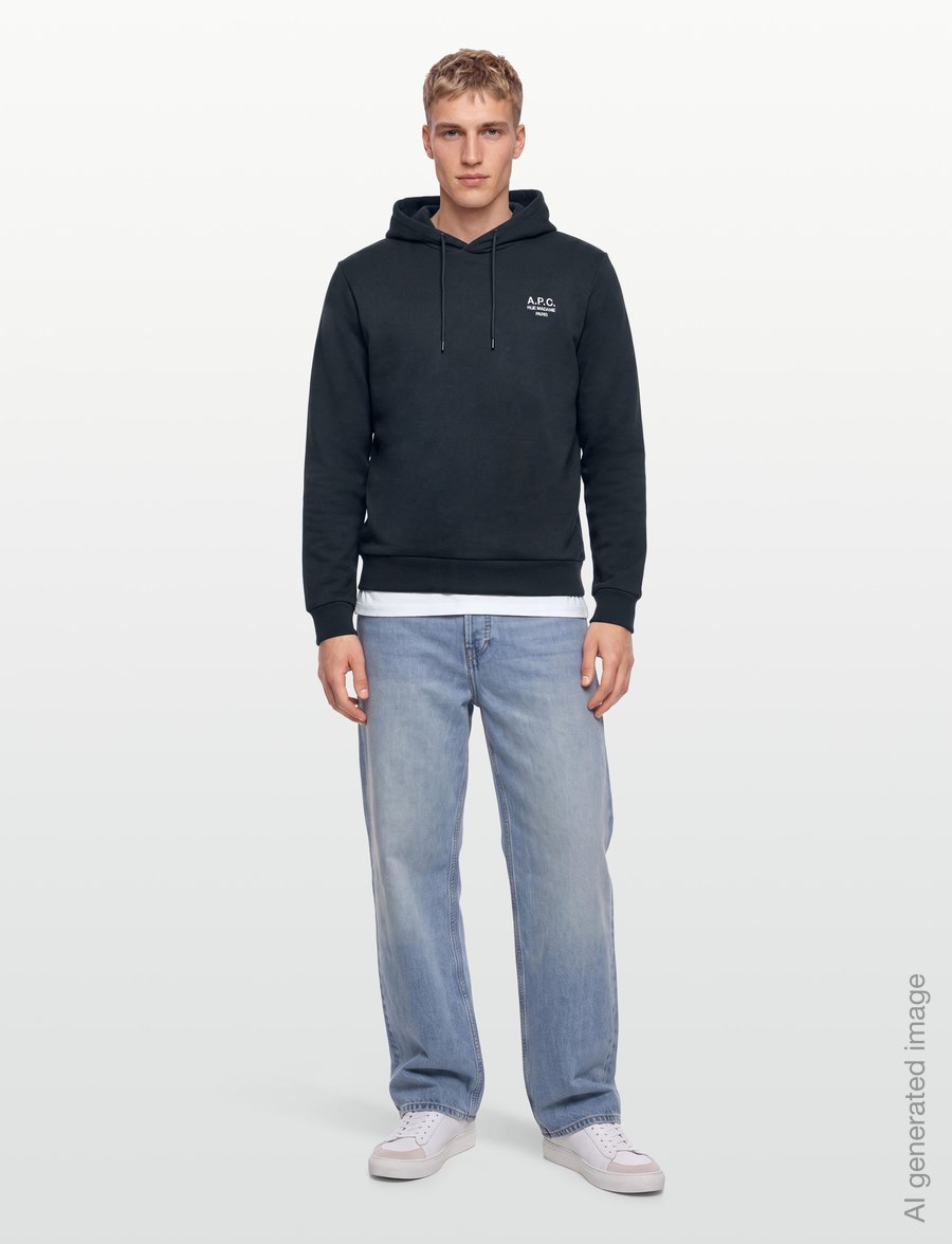 A.P.C. - hoodie standard rue madame GOTS - hoodies - dark navy/ecru - 0